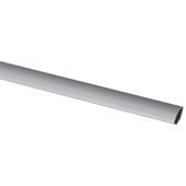 Kwartrond profiel kunststof RVS look zelfklevend 14x14mm 260cm