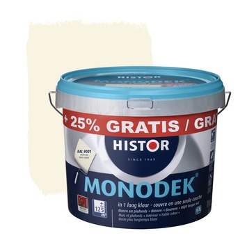 GAMMA | Histor Monodek latex RAL crème wit 10 liter + 25% kopen?