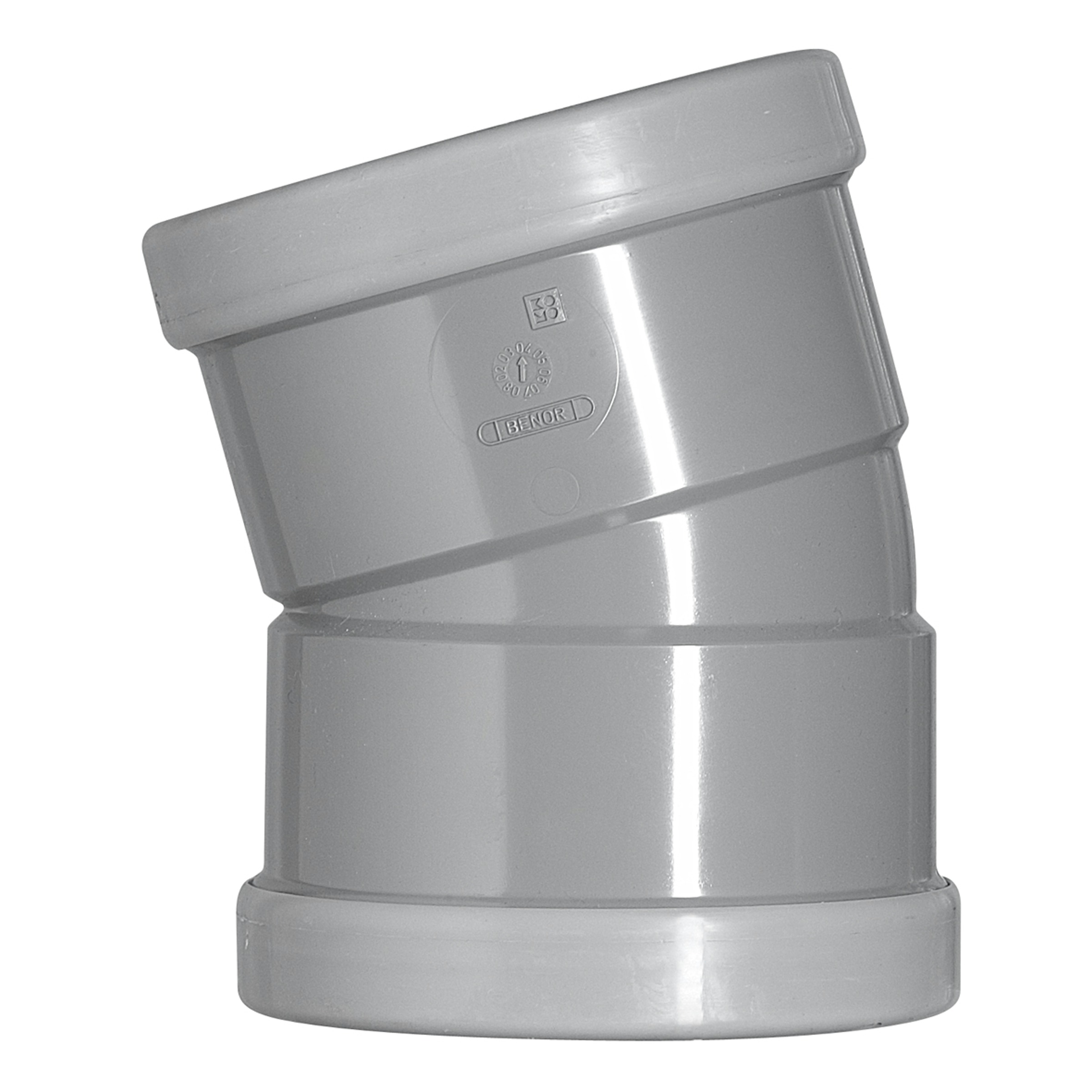 Martens Bocht 15 Graden Pvc Grijs 2X Manchet 125X125 Mm martens kopen in de aanbieding