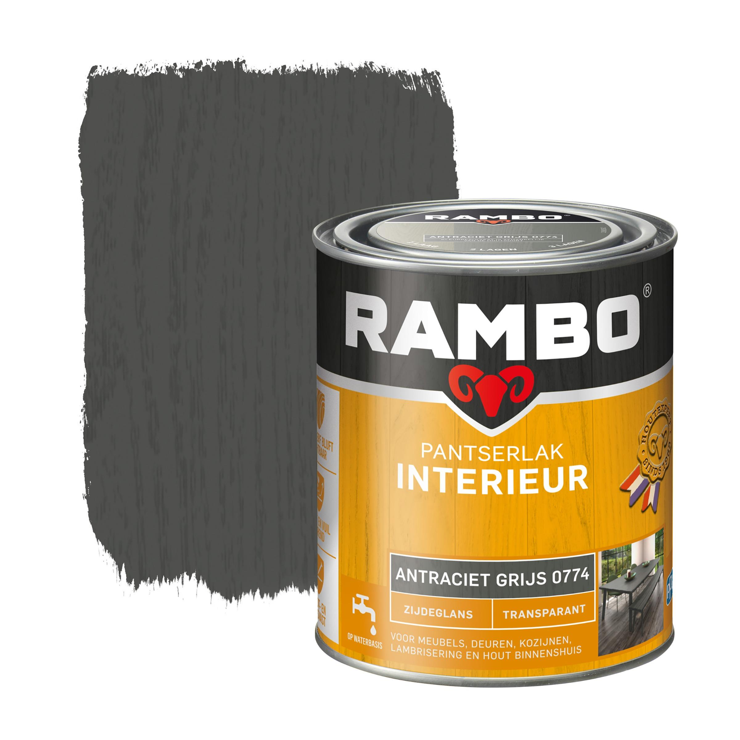 Rambo Pantserlak Interieur Transparant Zijdeglans Antraciet Grijs 750 Ml rambo kopen in de aanbieding