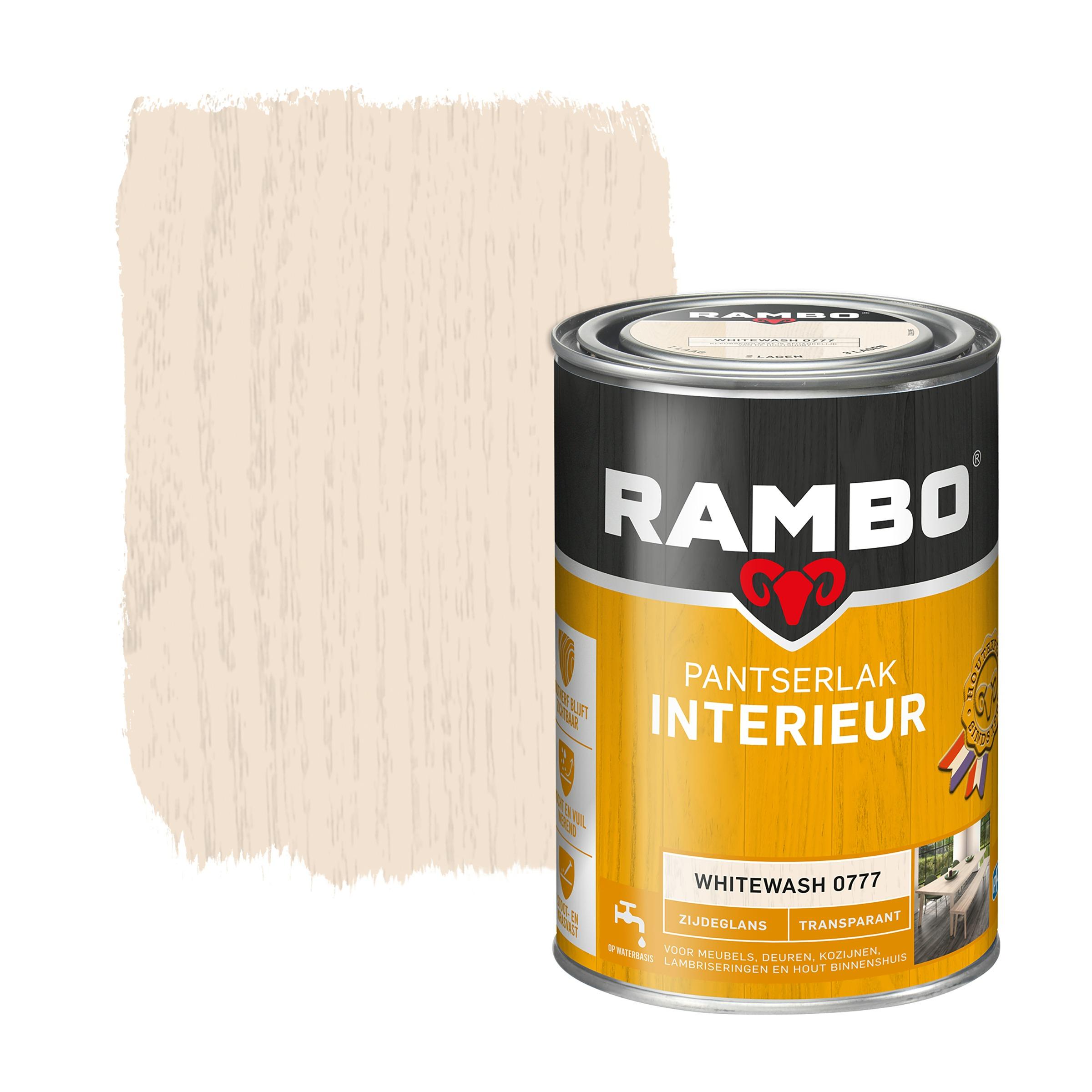 Rambo Pantserlak Interieur Transparant Zijdeglans Whitewash 125 Liter rambo kopen in de aanbieding