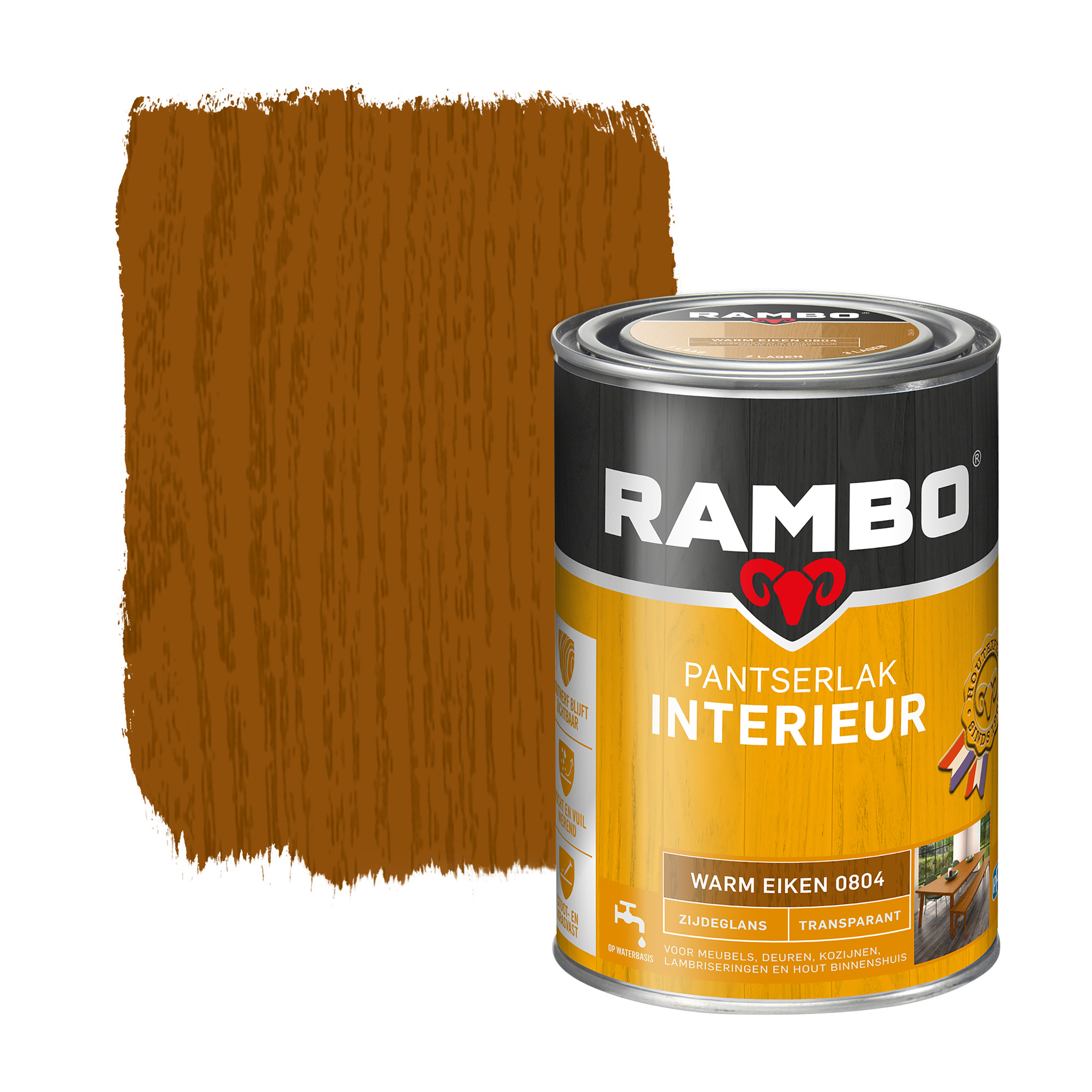 Rambo Pantserlak Interieur Transparant Zijdeglans Warm Eiken rambo kopen in de aanbieding