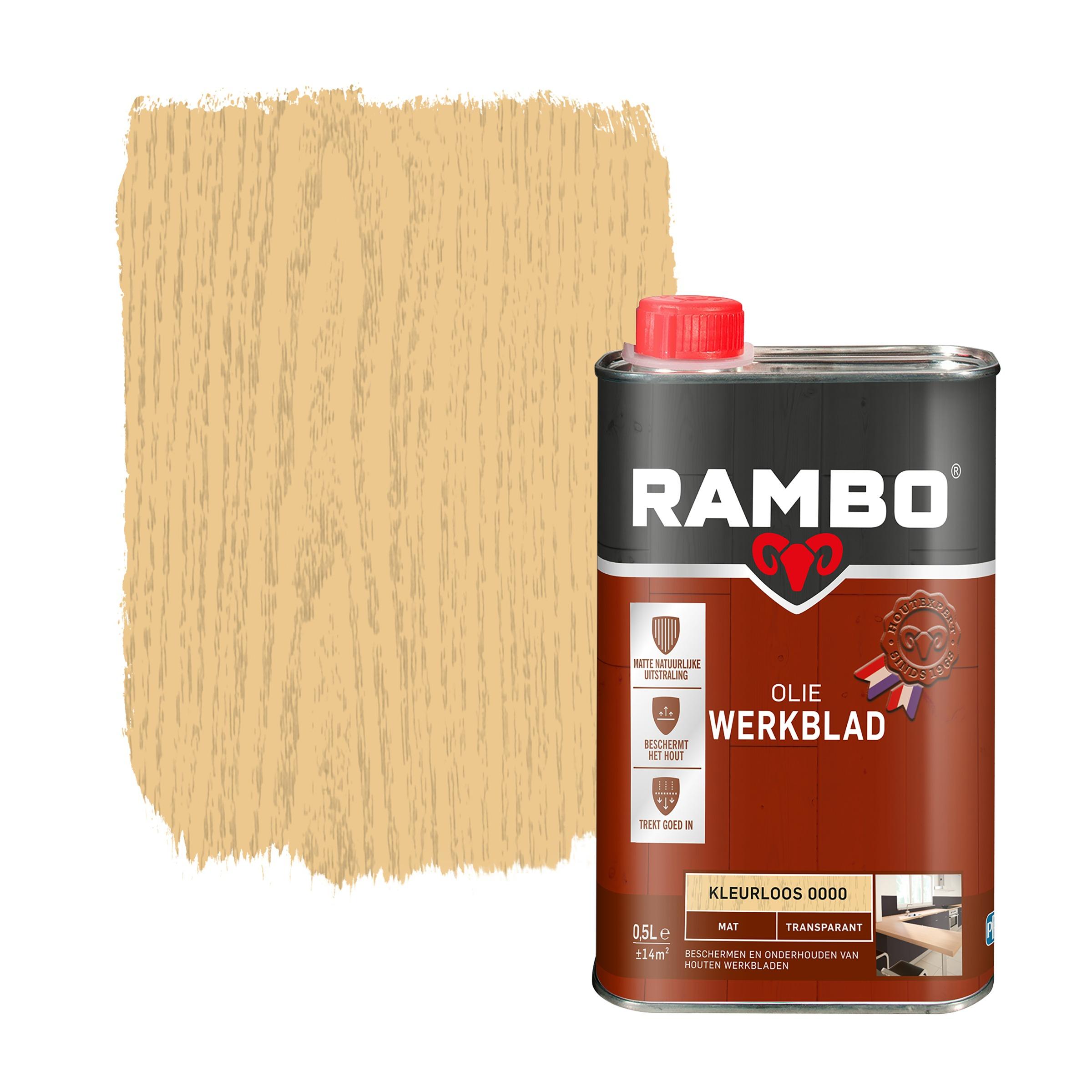 Rambo Werkblad Olie Transparant Mat Kleurloos 500 Ml rambo kopen in de aanbieding