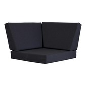 Kussenset hoek antraciet 2 rug- & 1 zitkussen