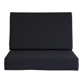 Kussenset recht antraciet rug- & zitkussen