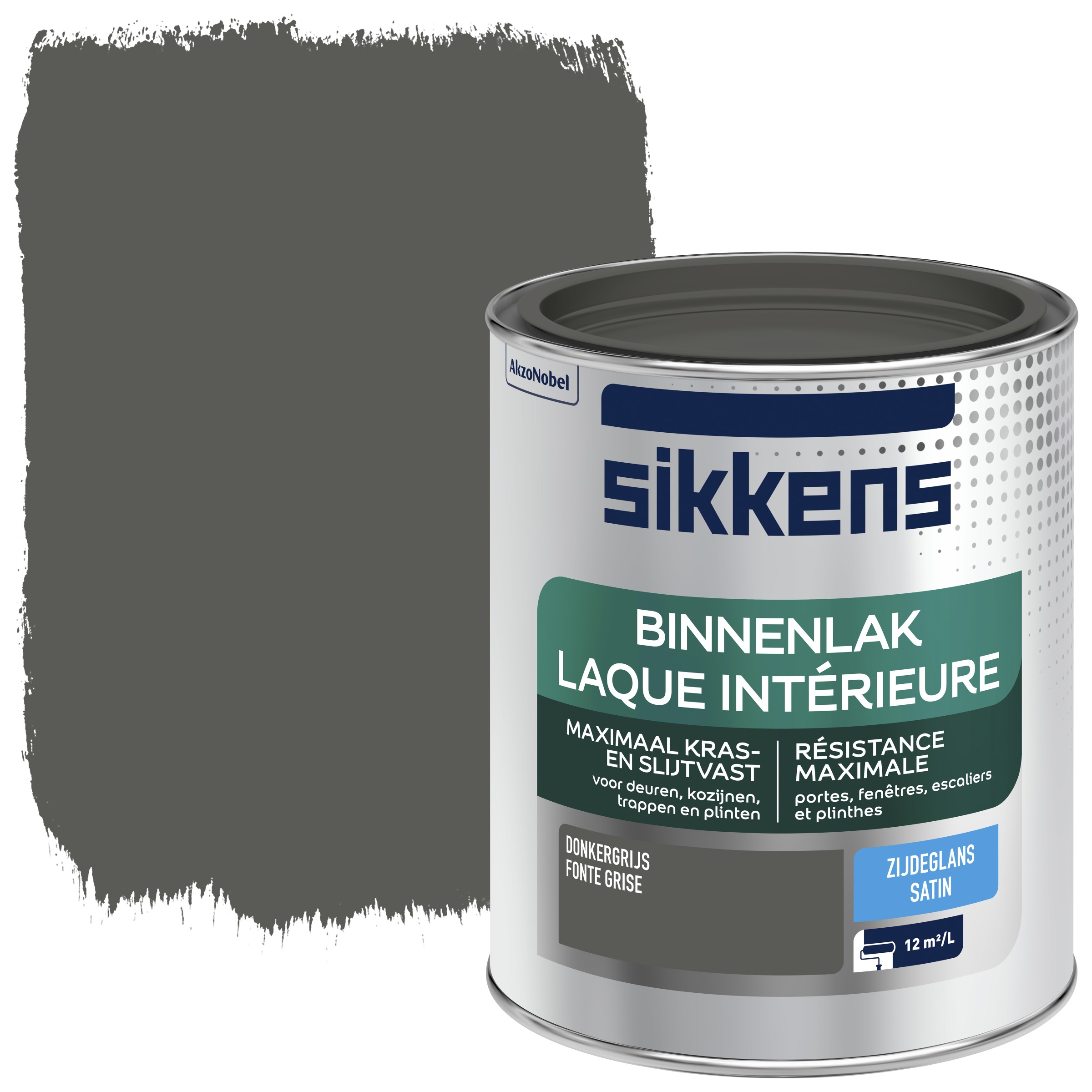 Sikkens Binnenlak Donkergrijs Zijdeglans 750 Ml sikkens kopen in de aanbieding