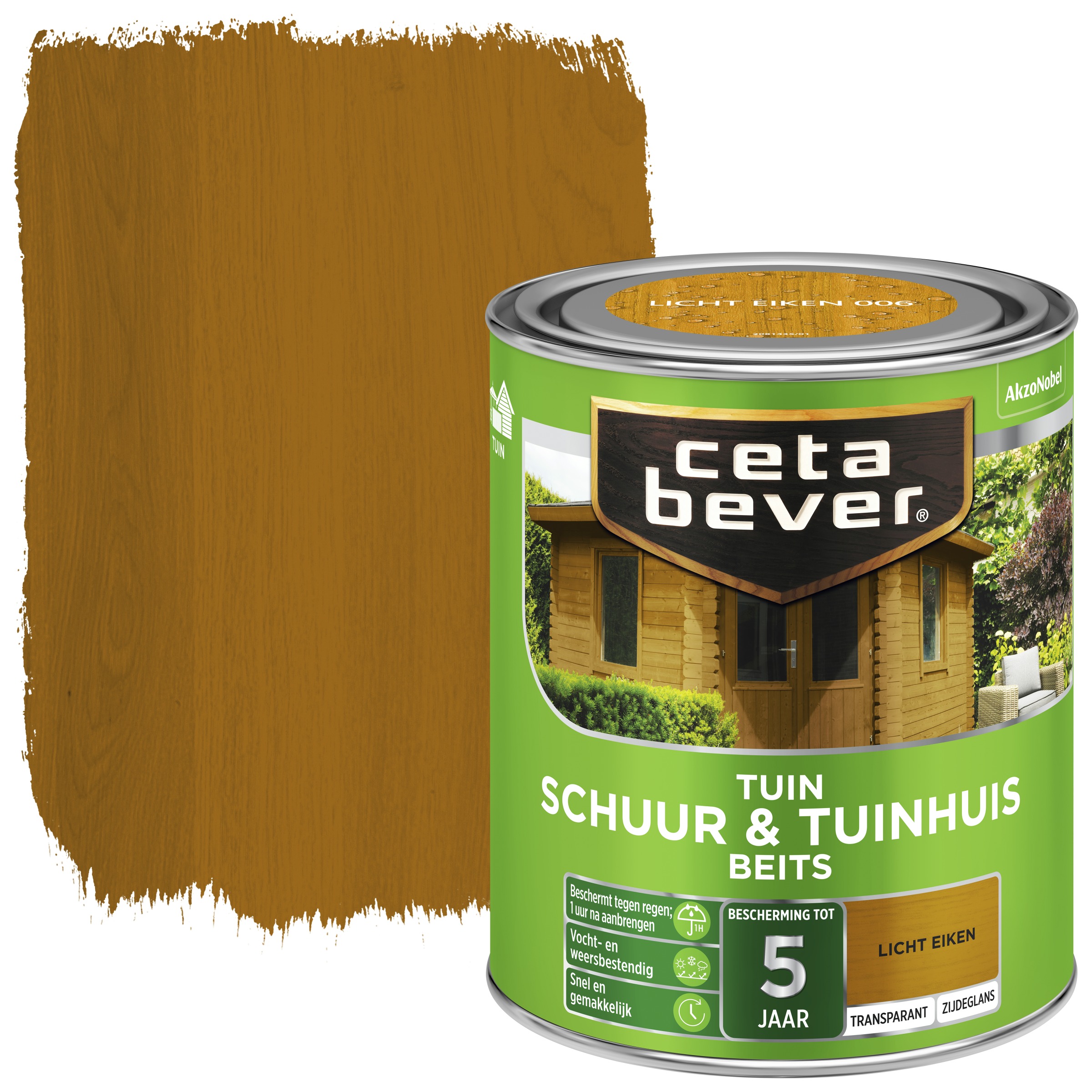Cetabever Schuur Tuinhuis Beits Transparant Licht Eiken Zijdeglans 750 Ml cetabever kopen in de aanbieding