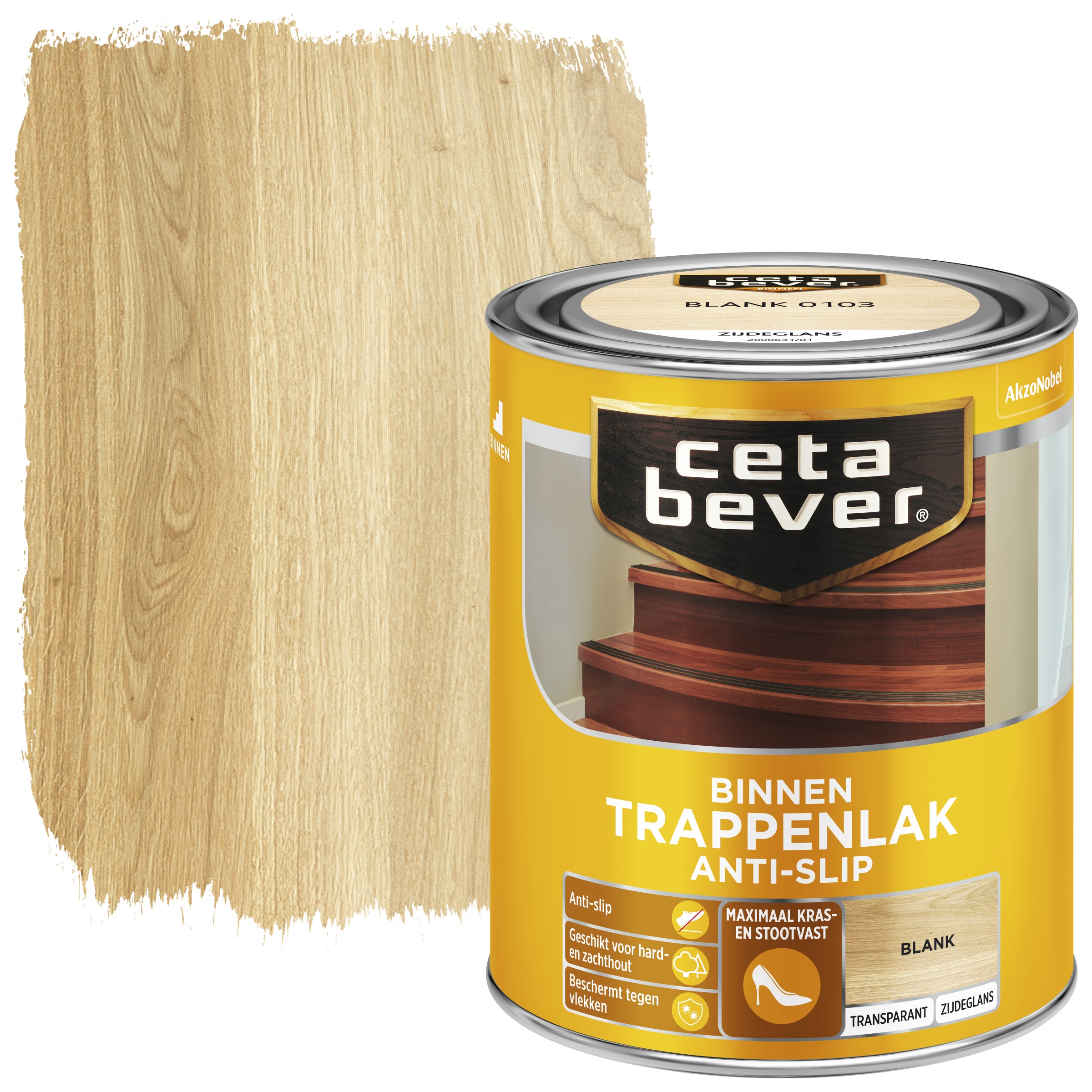 Cetabever Trappenlak Transparant Anti Slip Blank Zijdeglans 750 Ml cetabever kopen in de aanbieding