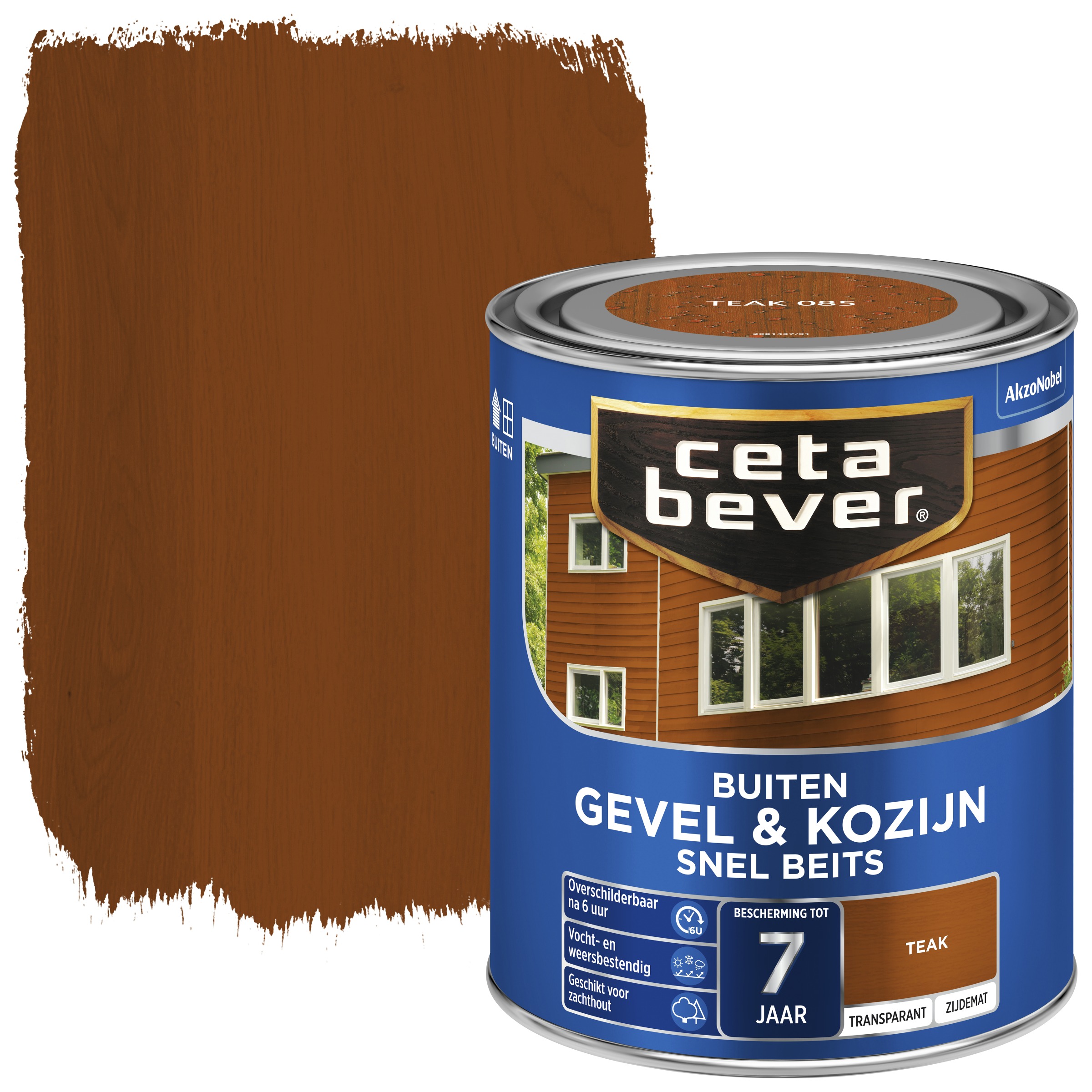 Cetabever Gevel Kozijn Snel Beits Transparant Teak Zijdemat 750 Ml cetabever kopen in de aanbieding