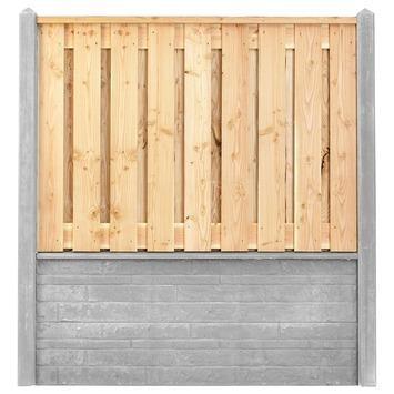 Houtbetonschutting compleet met gratis plaatsing, lengte 11,5 t/m 12 meter