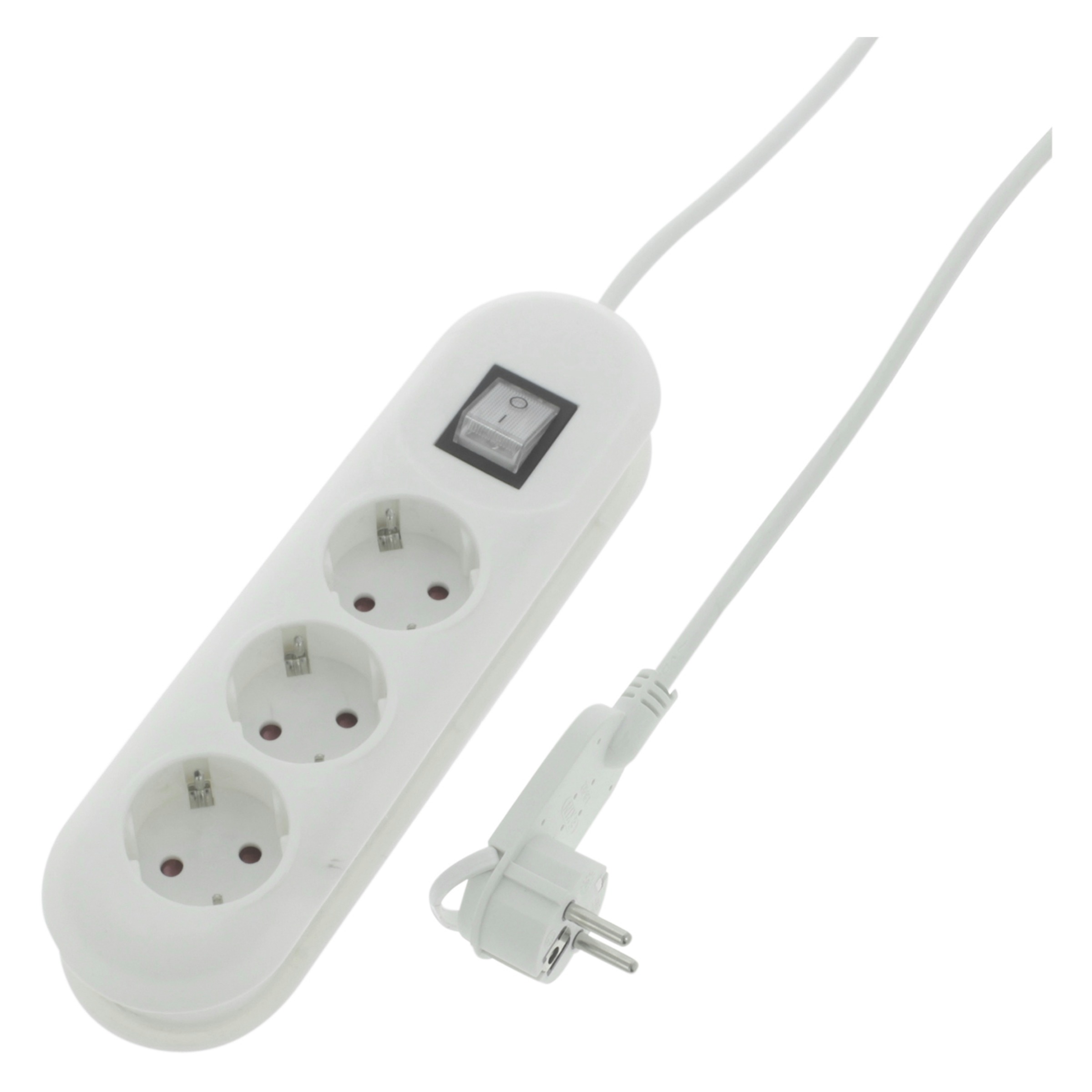 Handson Stekkerdoos 3V Wit 2 Meter Platte Stekker handson kopen in de aanbieding