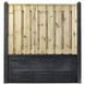 Houtbetonschutting compleet met gratis plaatsing, lengte 20 t/m 20,5 meter
