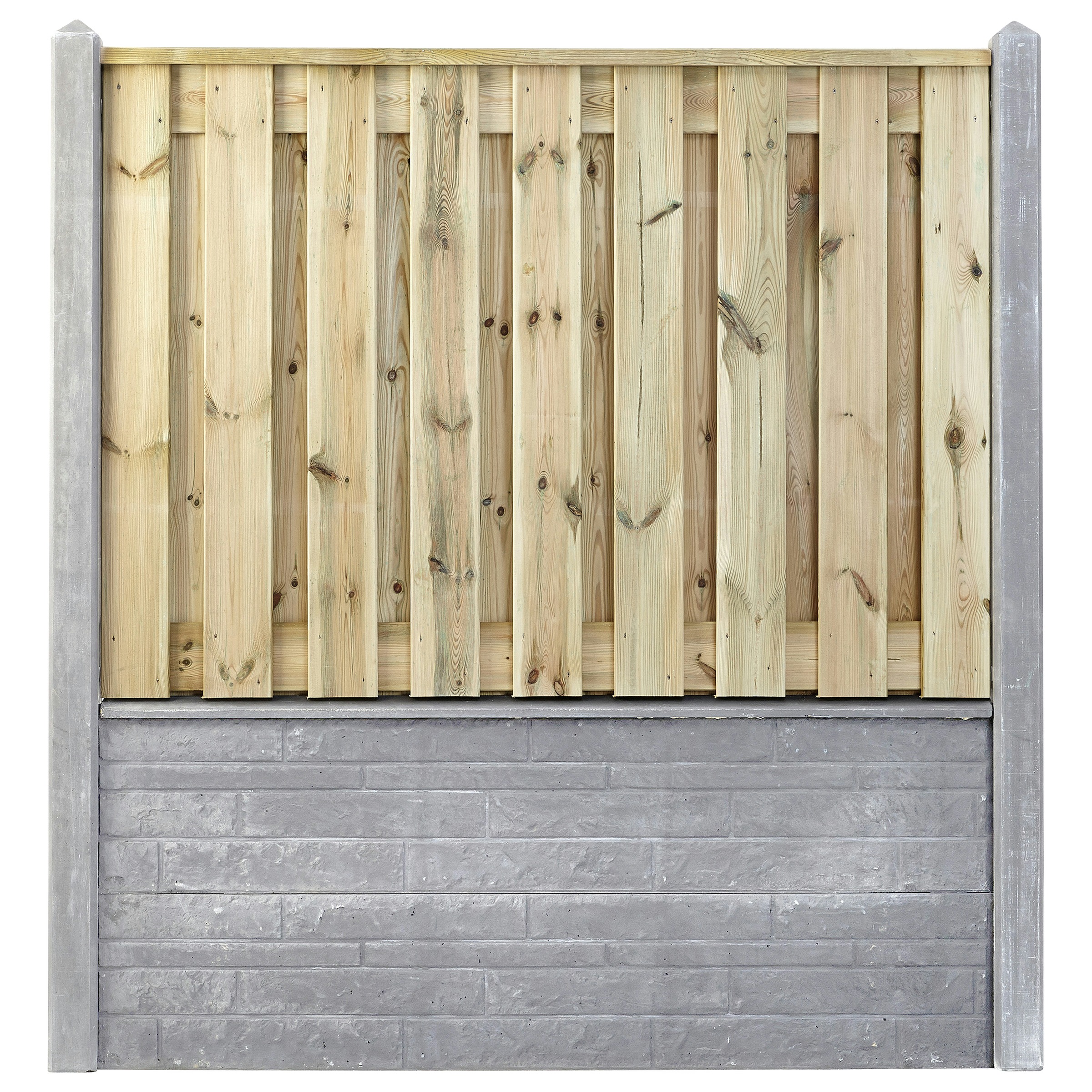 Houtbetonschutting Compleet Met Plaatsing Lengte 205 Tm 21 Meter huismerk kopen in de aanbieding