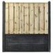 Houtbetonschutting compleet met gratis plaatsing, lengte 25,5 t/m 26 meter