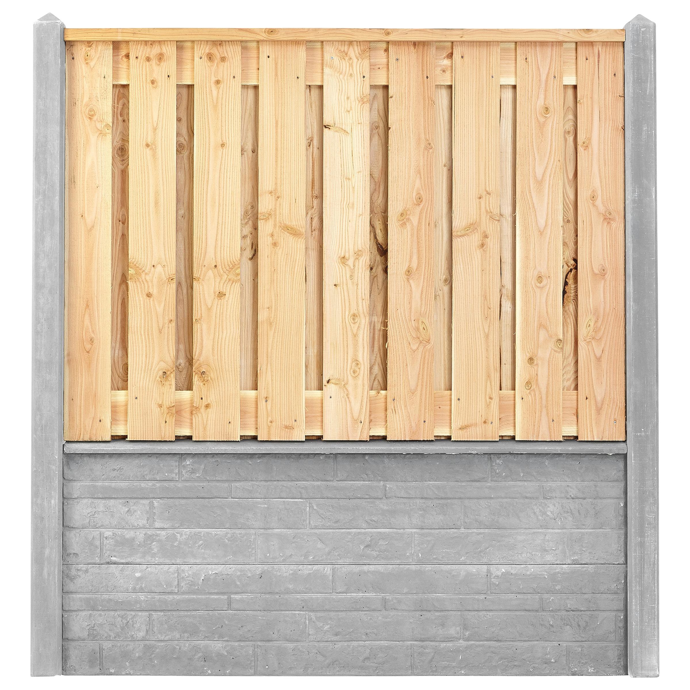 Houtbetonschutting Compleet Met Plaatsing Lengte 27 Tm 275 Meter huismerk kopen in de aanbieding