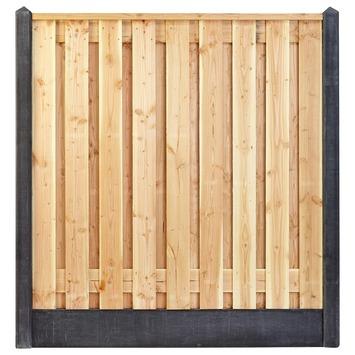Houtbetonschutting compleet met gratis plaatsing, lengte 28,5 t/m 29 meter