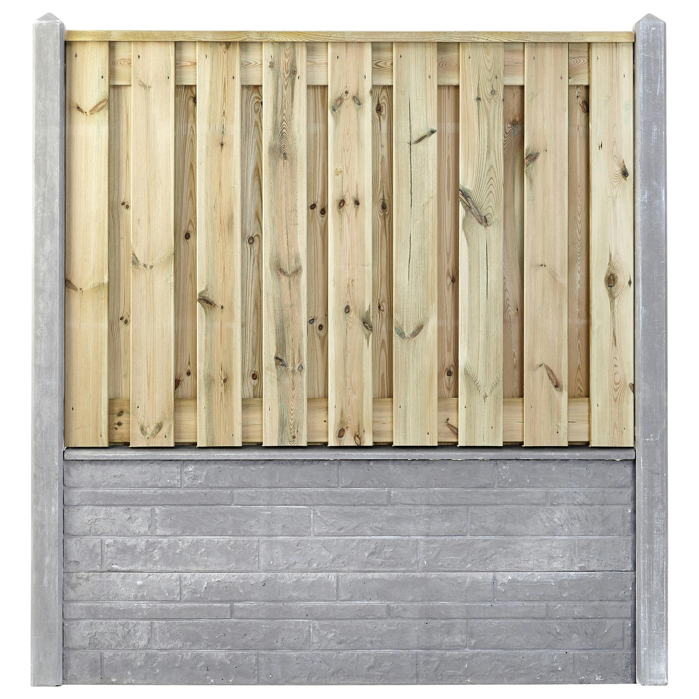 Houtbetonschutting Compleet Met Plaatsing Lengte 29 Tm 295 Meter huismerk kopen in de aanbieding