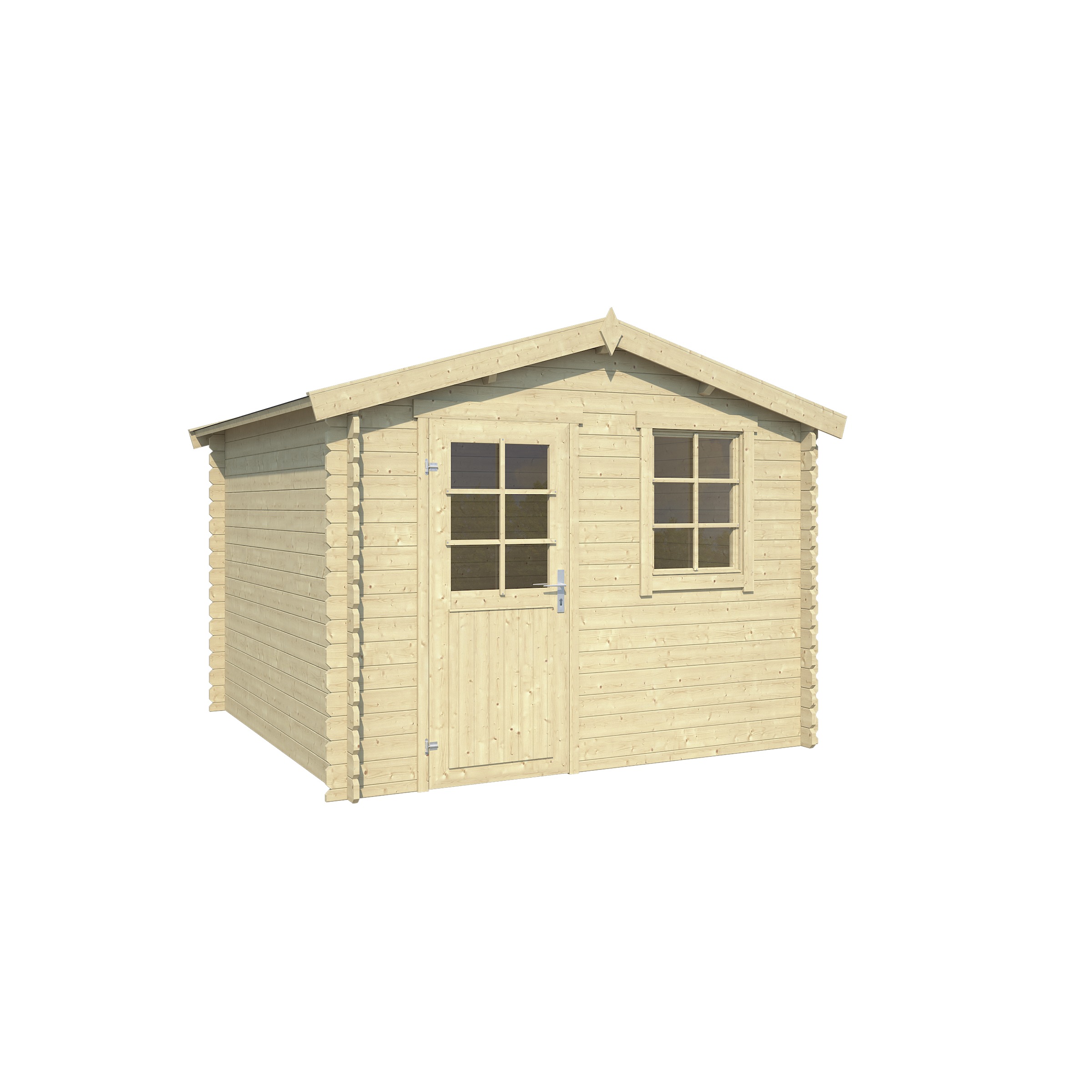 Tuinhuis Roos Onbehandeld Hout Blank 307X250 huismerk kopen in de aanbieding