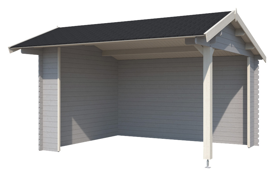 Overkapping Hawaii Gecoat Hout Grijs 300X380 huismerk kopen in de aanbieding