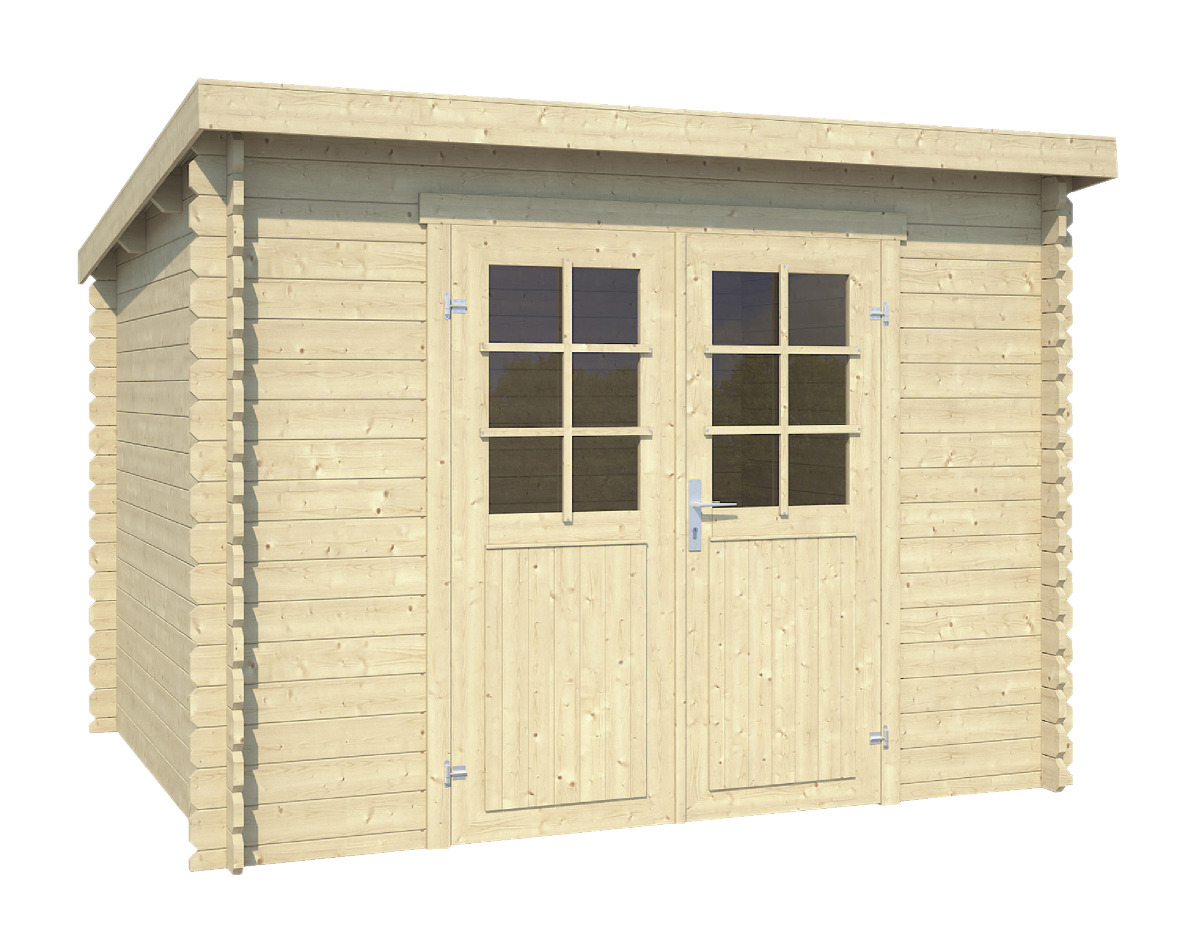 Tuinhuis Fresia Onbehandeld Hout Blank 295X250 huismerk kopen in de aanbieding