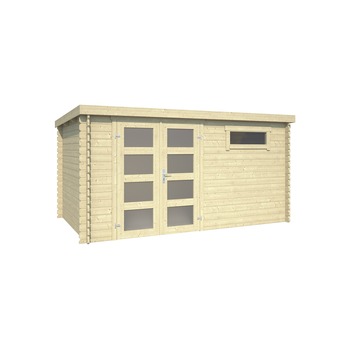 Tuinhuis Kornoelje Onbehandeld Hout Blank 400x250 cm