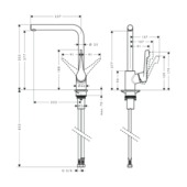 Hansgrohe Keukenkraan Cento L 1-greeps