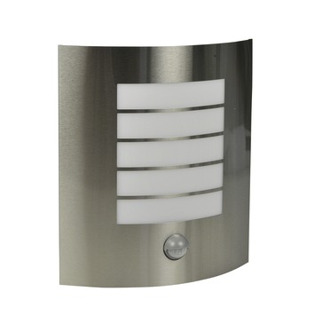 Massive buitenlamp Oslo met bewegingsmelder RVS