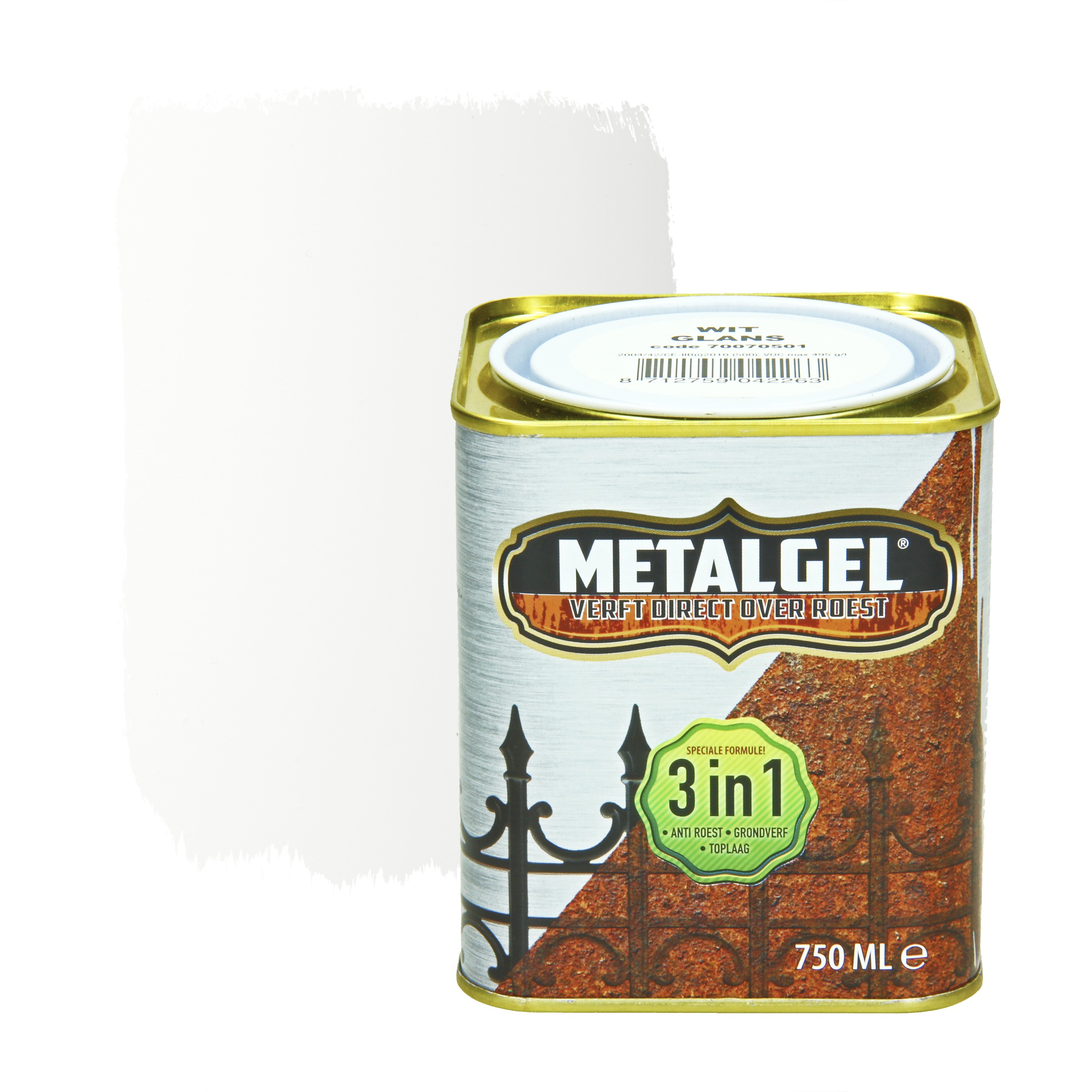 Metalgel Wit Glans 750 Ml metalgel kopen in de aanbieding