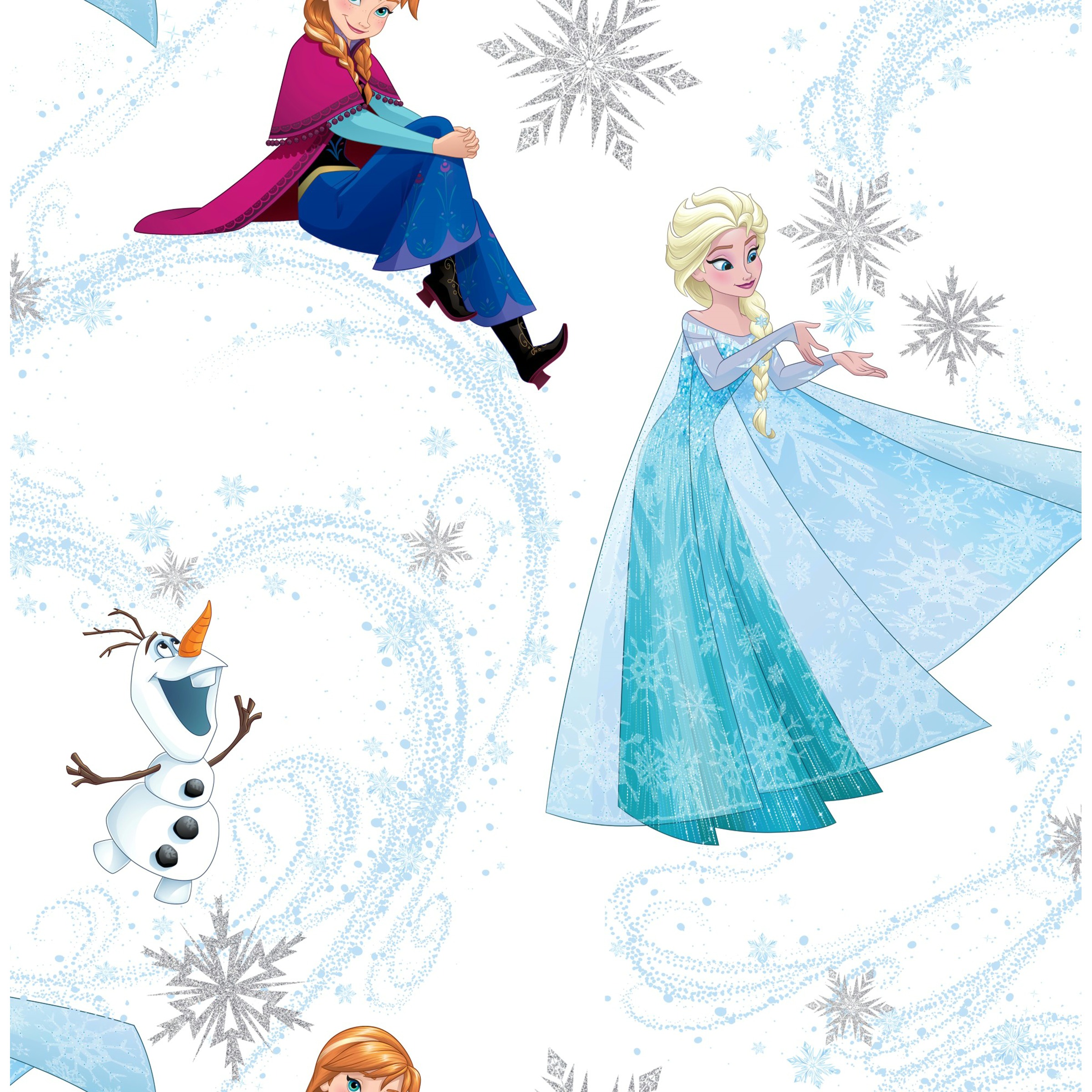 Disney Papierbehang Frozen Elsa Anna En Olaf 101395 disney kopen in de aanbieding