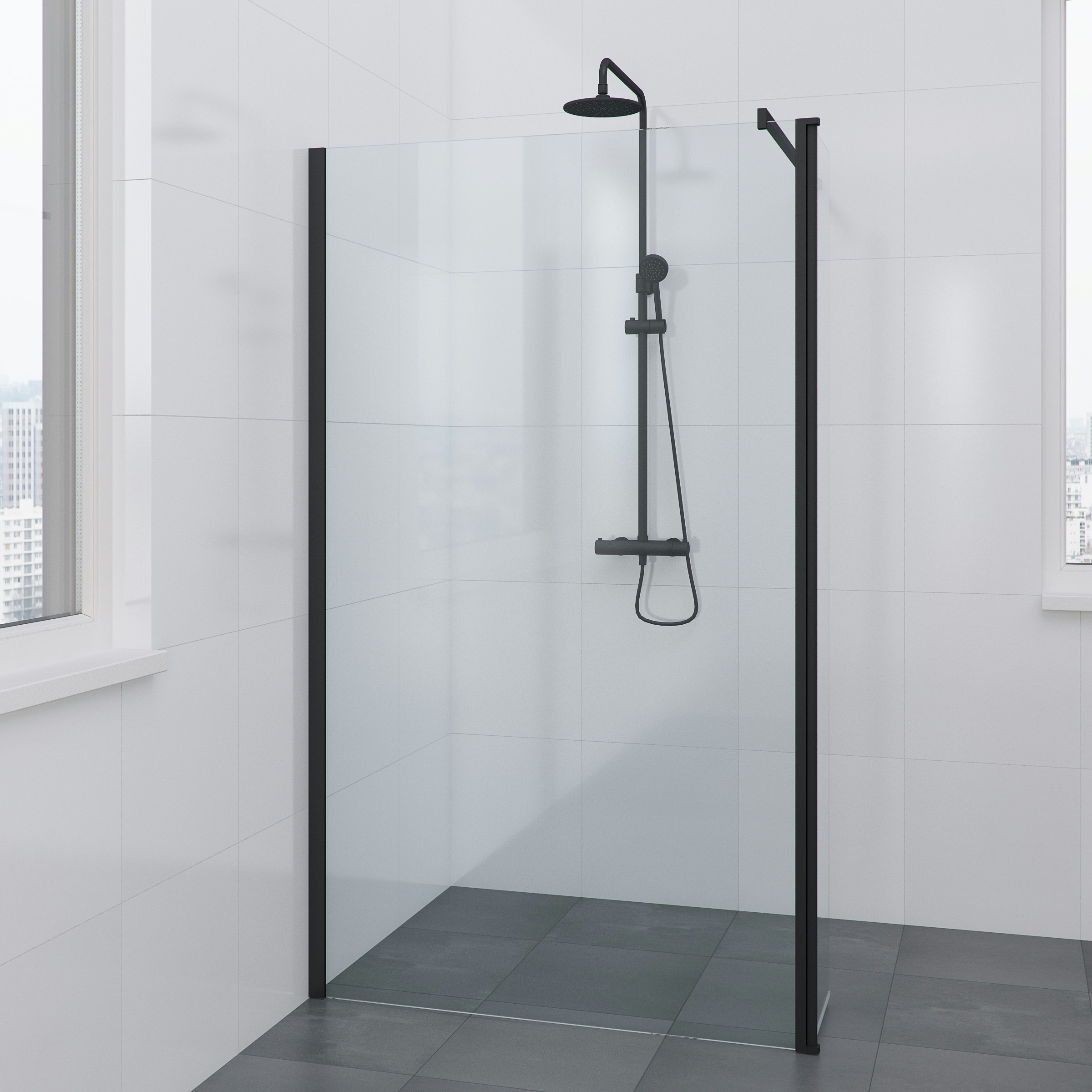 Bruynzeel Walk In Douchewand Solid Ii 120X30X200 bruynzeel kopen in de aanbieding