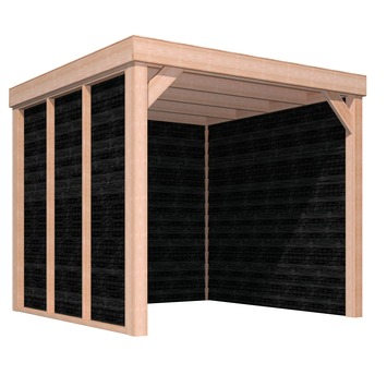 Model HH Afvalcontainerbox, 240 liter, natuurlijk hout