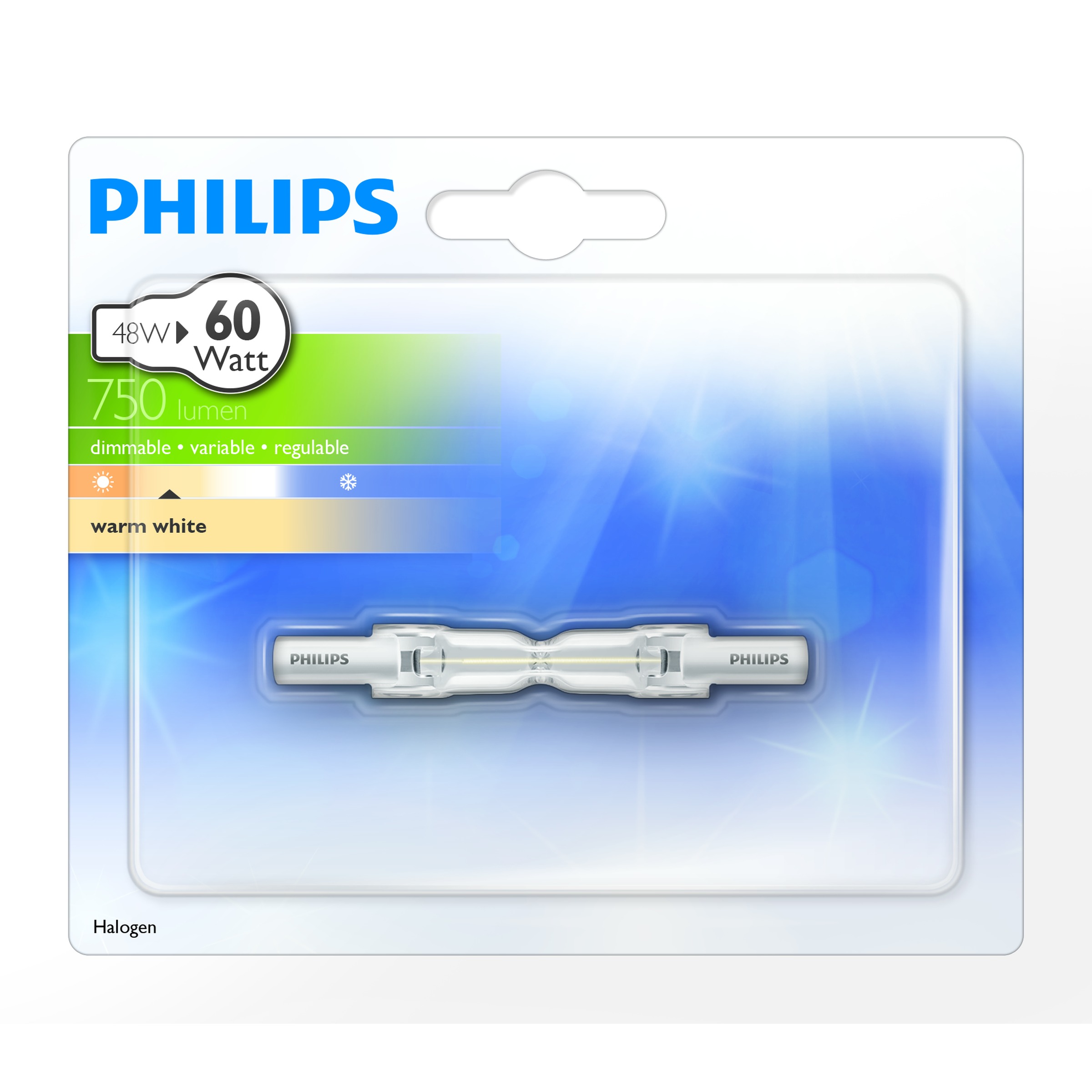 Philips Ecohalo Staaflamp R7S 48W Warm Wit philips kopen in de aanbieding