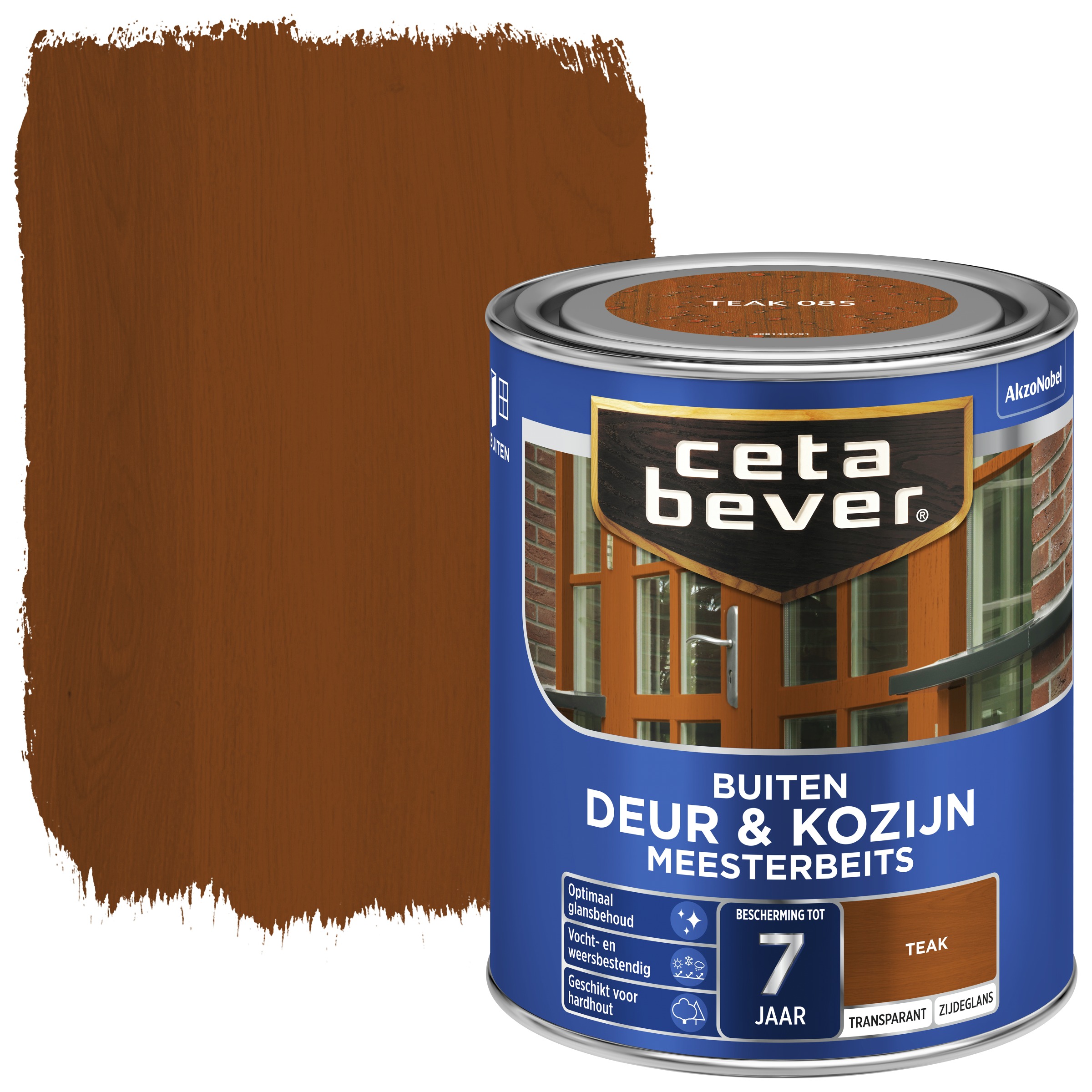 Cetabever Deur Kozijn Meesterbeits Transparant Zijdeglans Teak 750 Ml cetabever kopen in de aanbieding