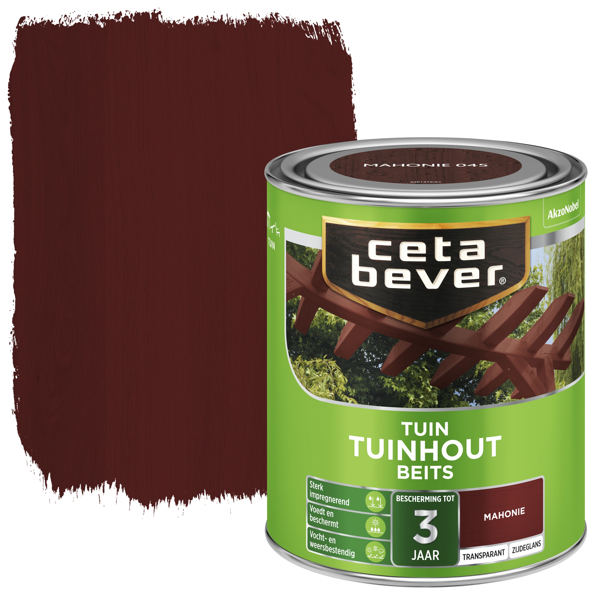 Cetabever Tuinhout Beits Transparant Mahonie Zijdeglans 750 Ml cetabever kopen in de aanbieding