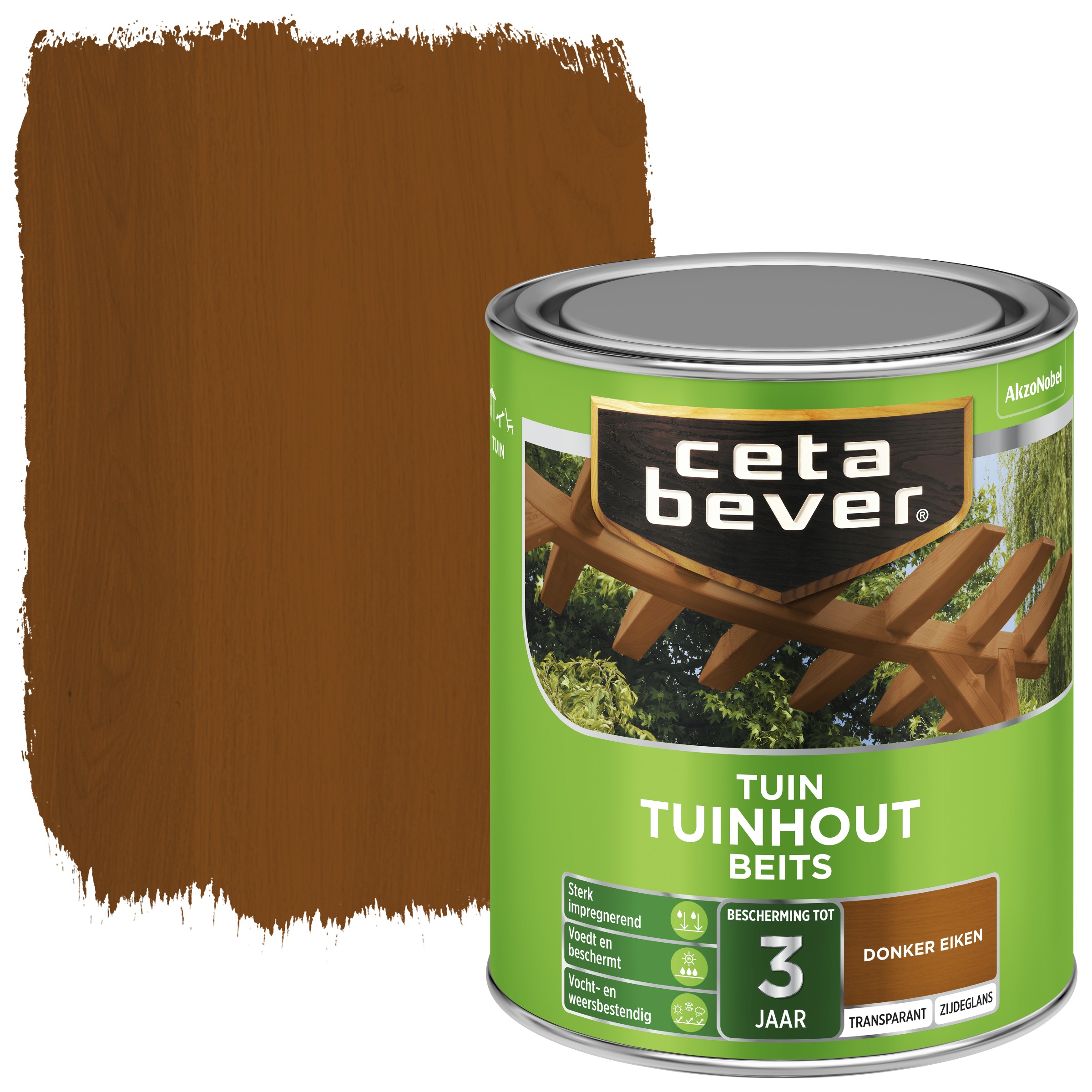 Cetabever Tuinhout Beits Transparant Donker Eik Zijdeglans 750 Ml cetabever kopen in de aanbieding