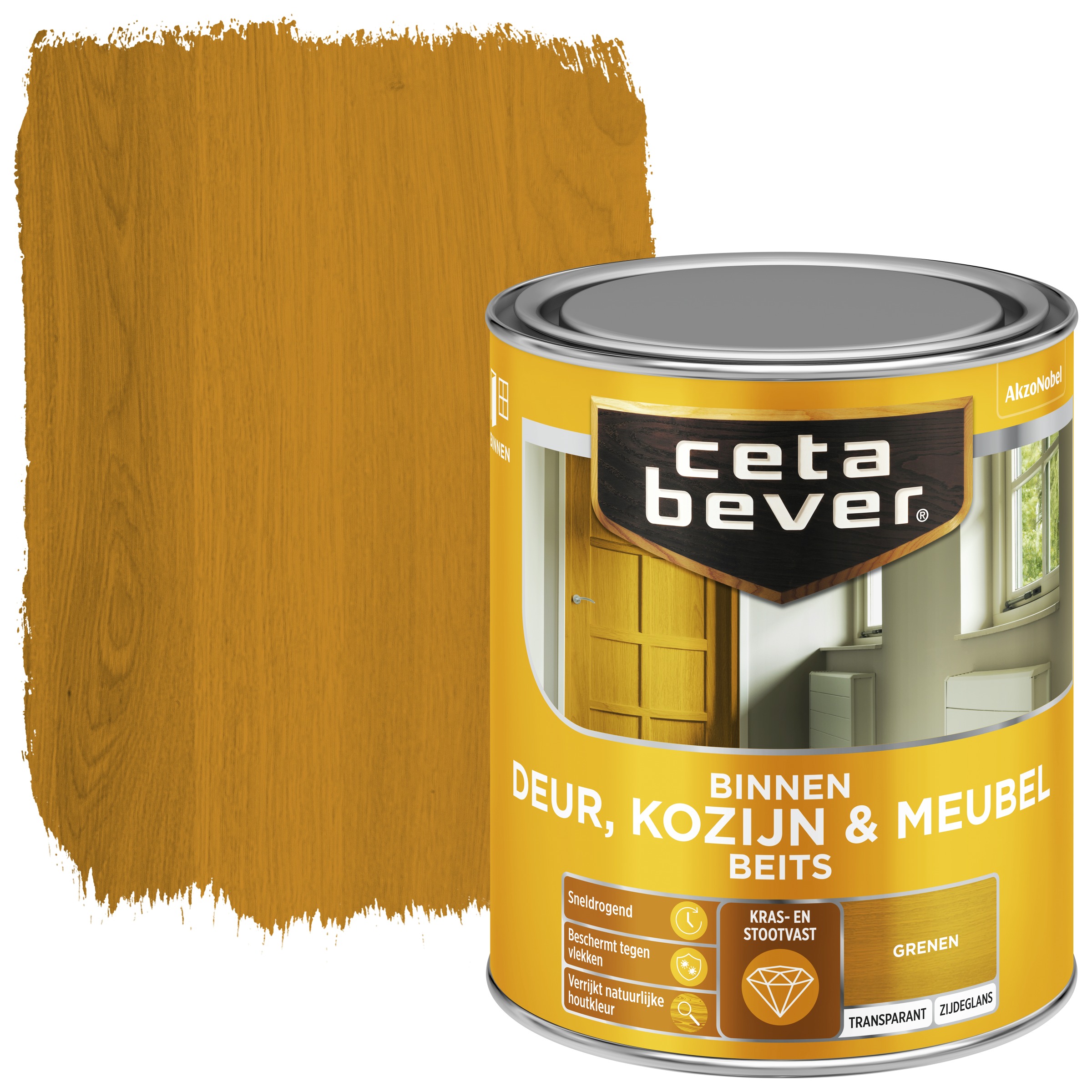 Cetabever Deur Kozijn Meubelbeits Transparant Grenen Zijdeglans 750 Ml cetabever kopen in de aanbieding