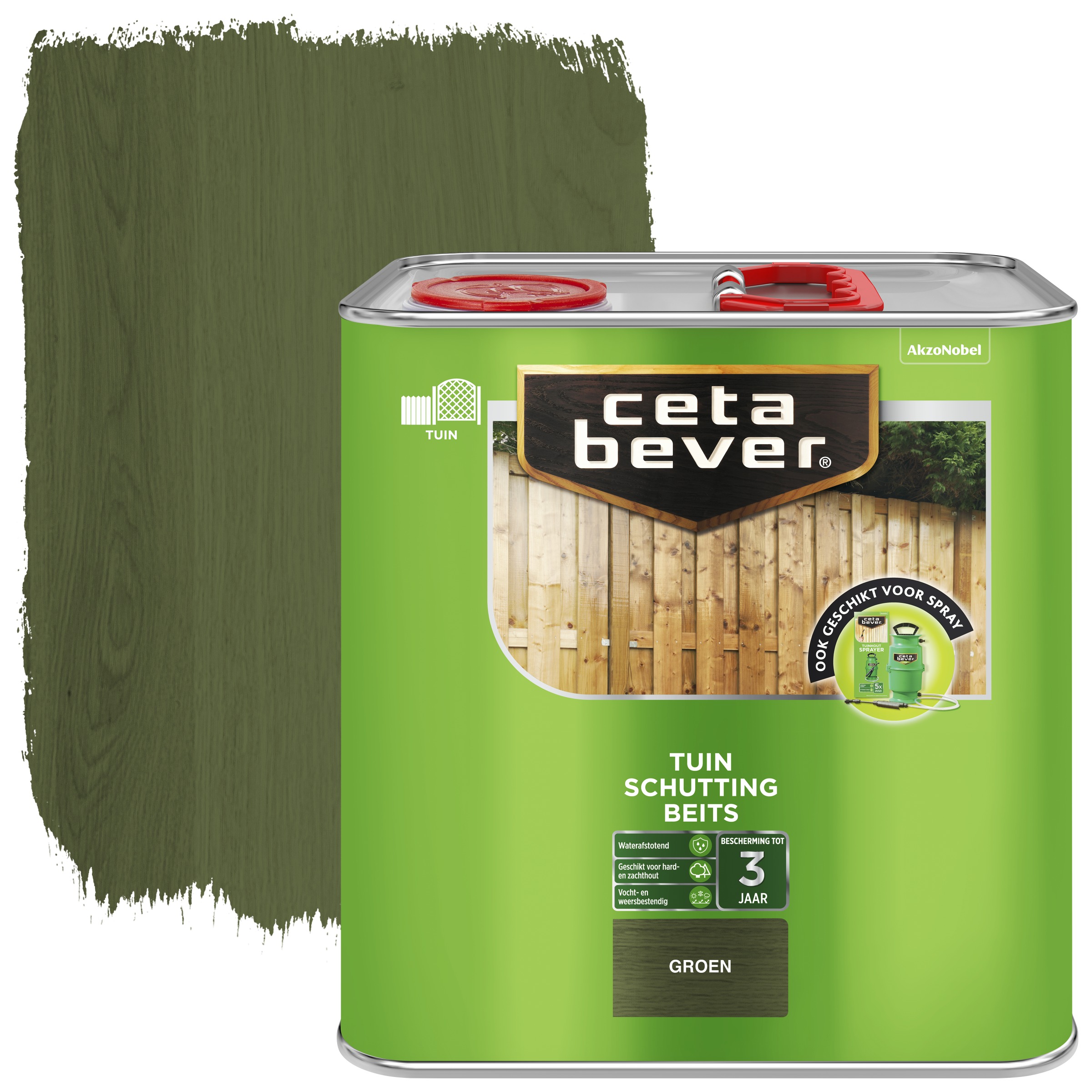 Cetabever Schuttingbeits Groen 25 Liter cetabever kopen in de aanbieding