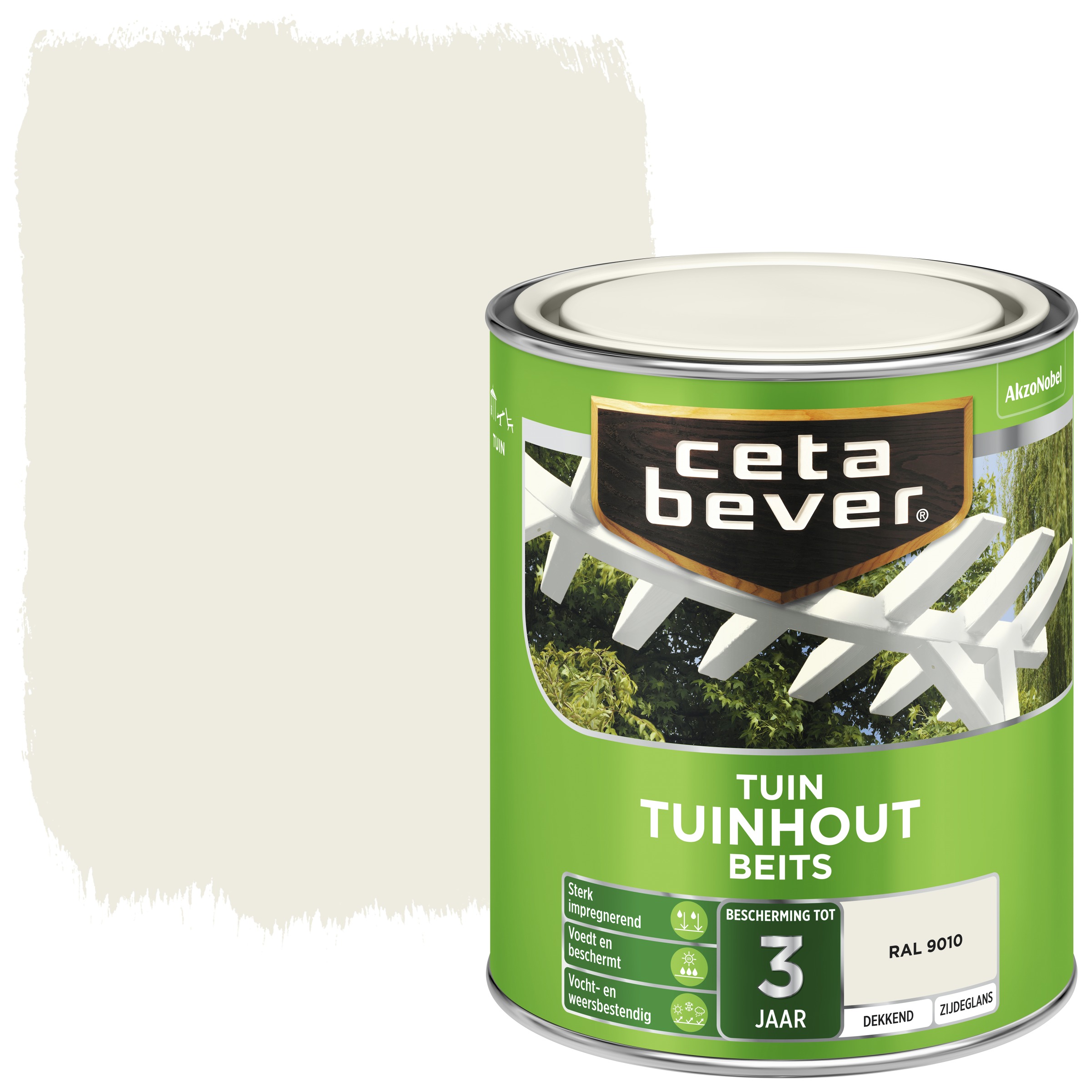 Cetabever Tuinhout Beits Dekkend Ral 9010 Zijdeglans 750 Ml cetabever kopen in de aanbieding
