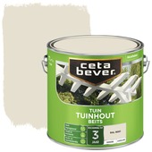 CetaBever Tuinhoutbeits zijdeglans dekkend RAL 9001 crème wit 2,5 liter