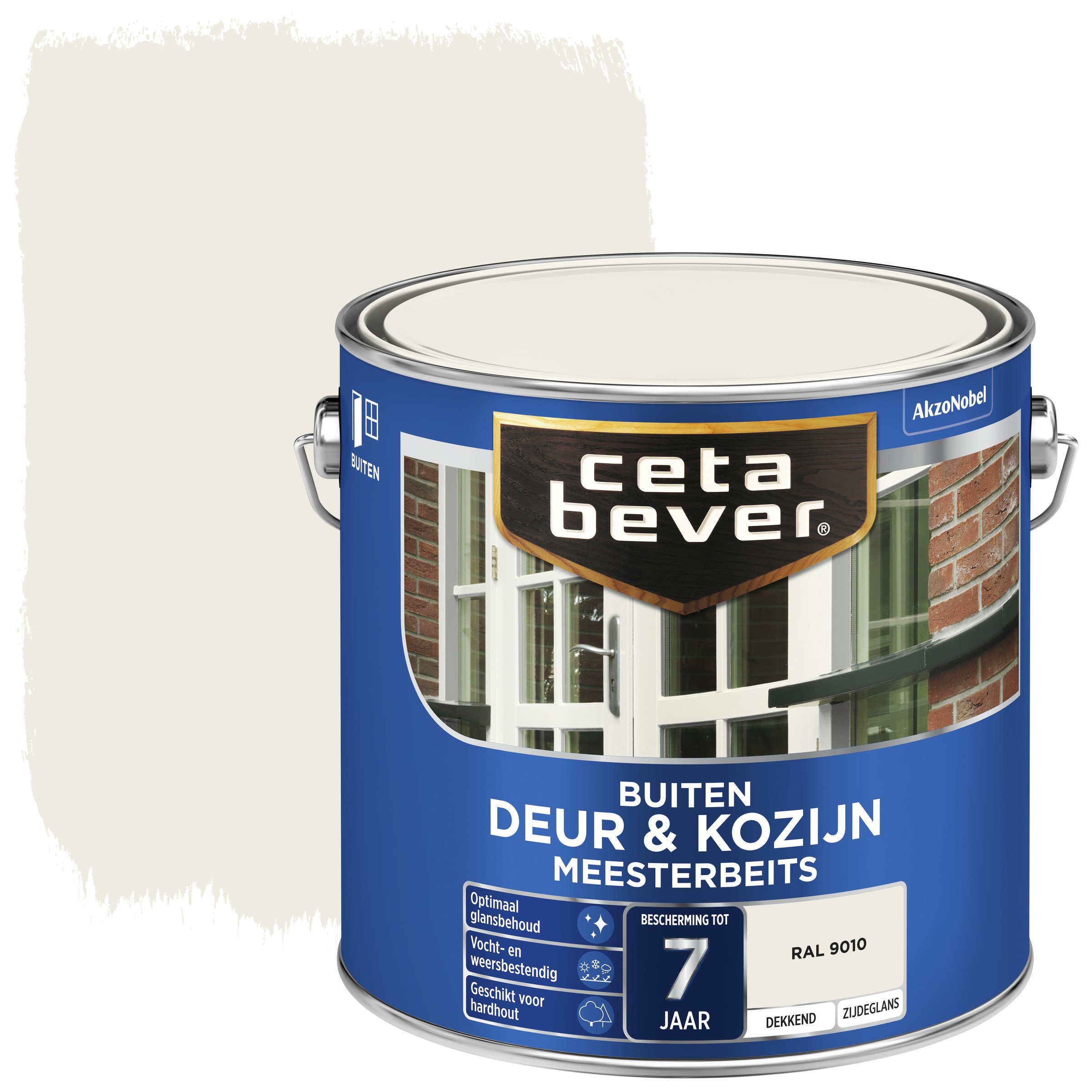 Cetabever Deur Kozijn Meesterbeits Dekkend Zijdeglans Ral 9010 25 Liter cetabever kopen in de aanbieding
