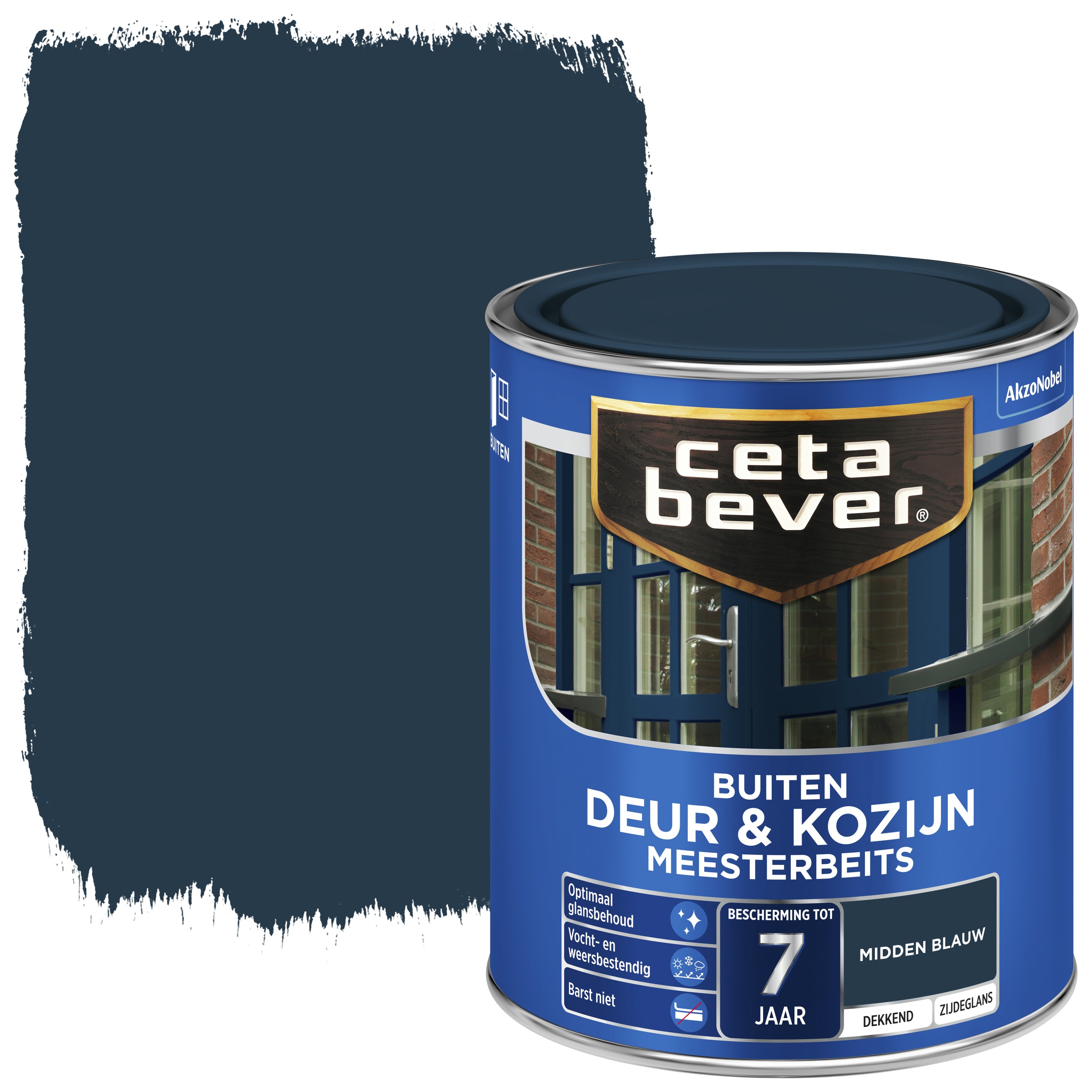 Cetabever Deur Kozijn Meesterbeits Dekkend Zijdeglans Midden Blauw 750 Ml cetabever kopen in de aanbieding