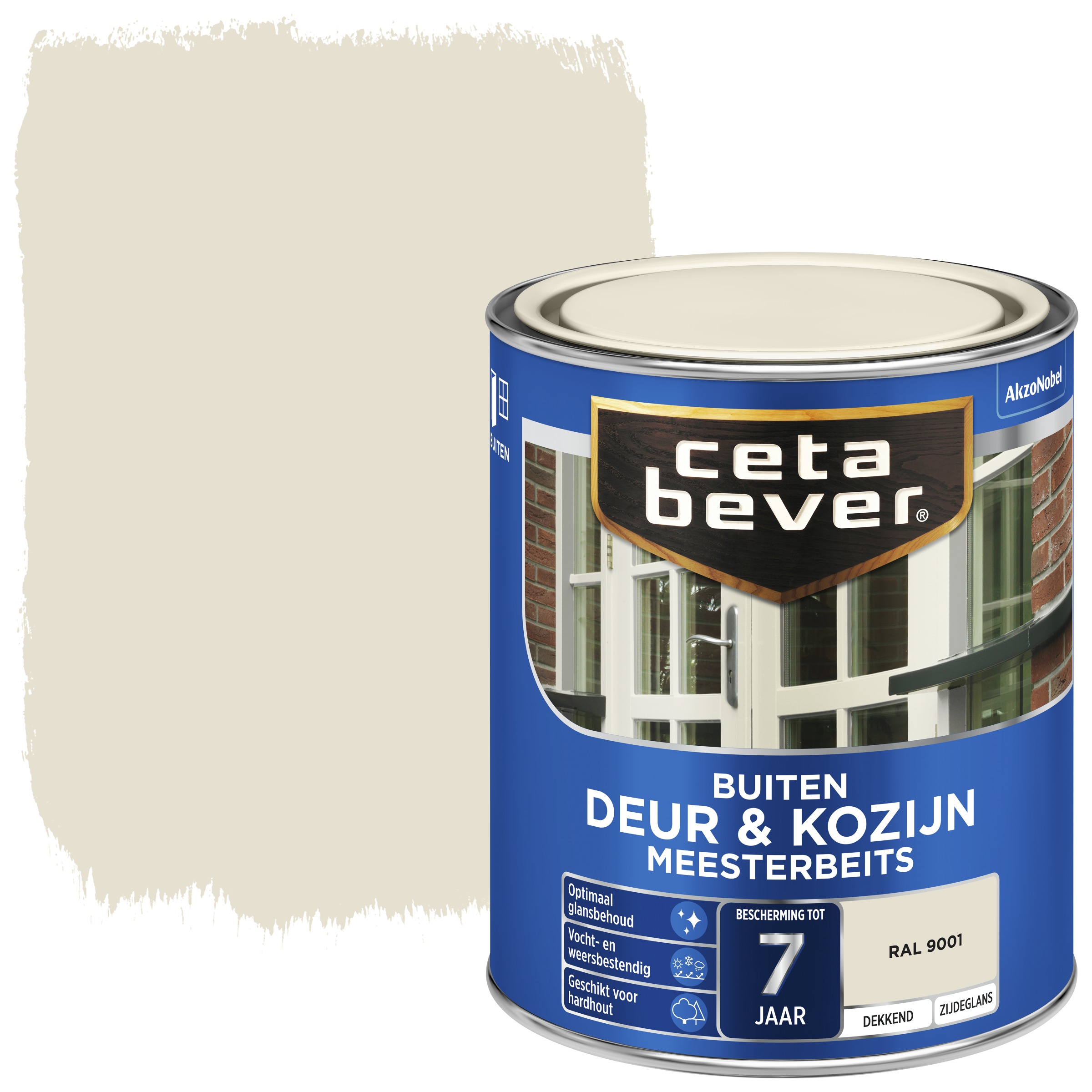 Cetabever Deur Kozijn Meesterbeits Dekkend Zijdeglans Ral 9001 750 Ml cetabever kopen in de aanbieding