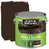 CetaBever Tuinbeits Palen & Bielzen mat dekkend carbobruin 2,5 liter