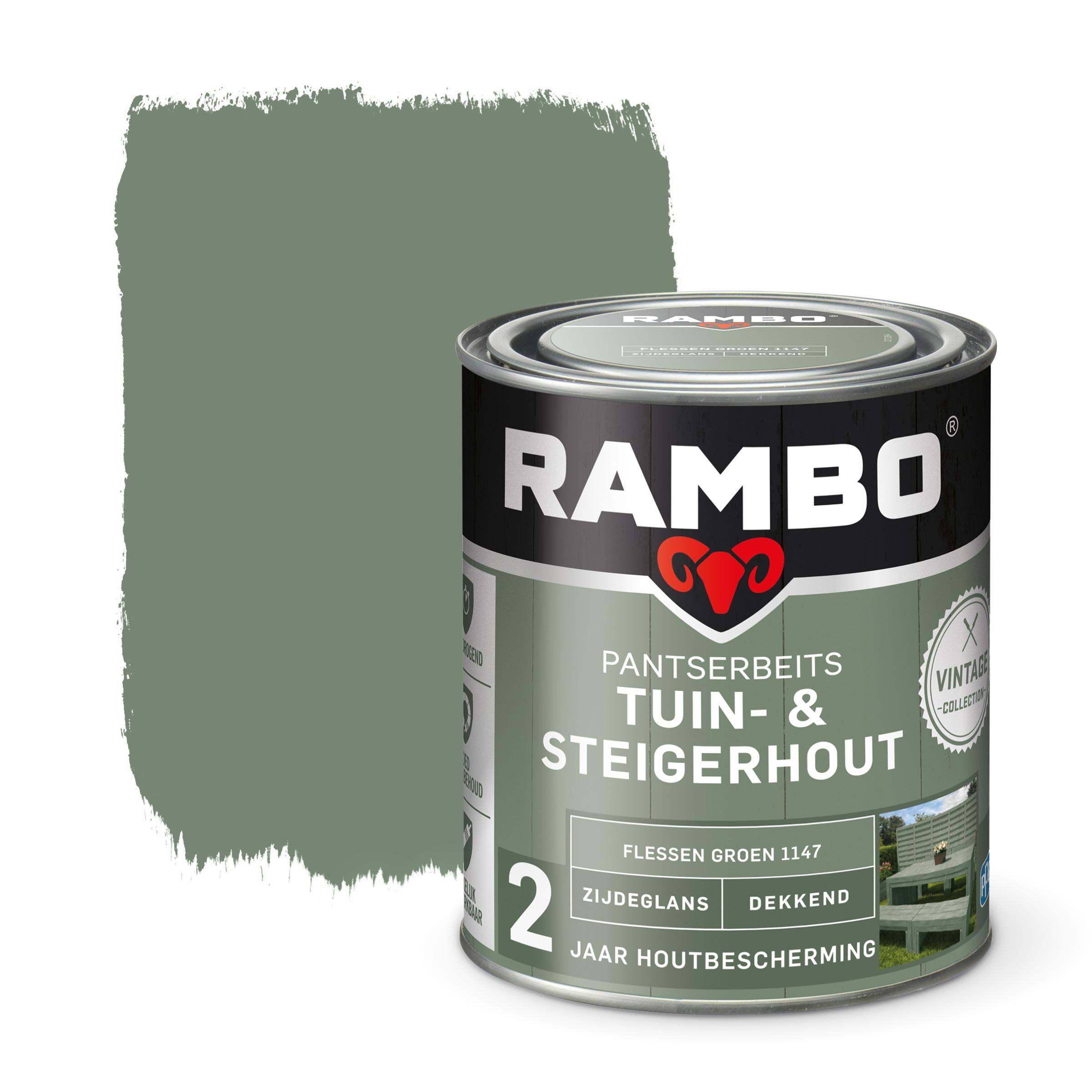 Rambo Vintage Pantserbeits Tuin En Steigerhout Dekkend Flessen Groen Zijdeglans 750 Ml rambo kopen in de aanbieding