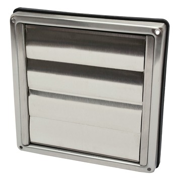 IVC Air overdrukrooster met lamellen RVS Ø 125 mm