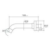 Van Marcke Baduitloop Cocoon Inbouw Chroom