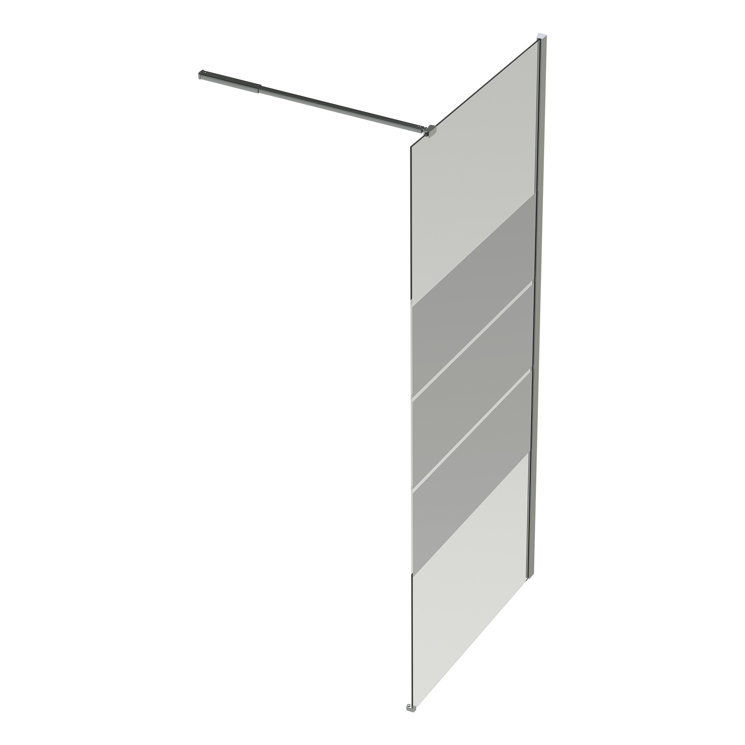 Van Marcke Go Micha Vaste Douchewand Met Muurprofiel 8Mm Easy Clean 160X200 van marcke go kopen in de aanbieding