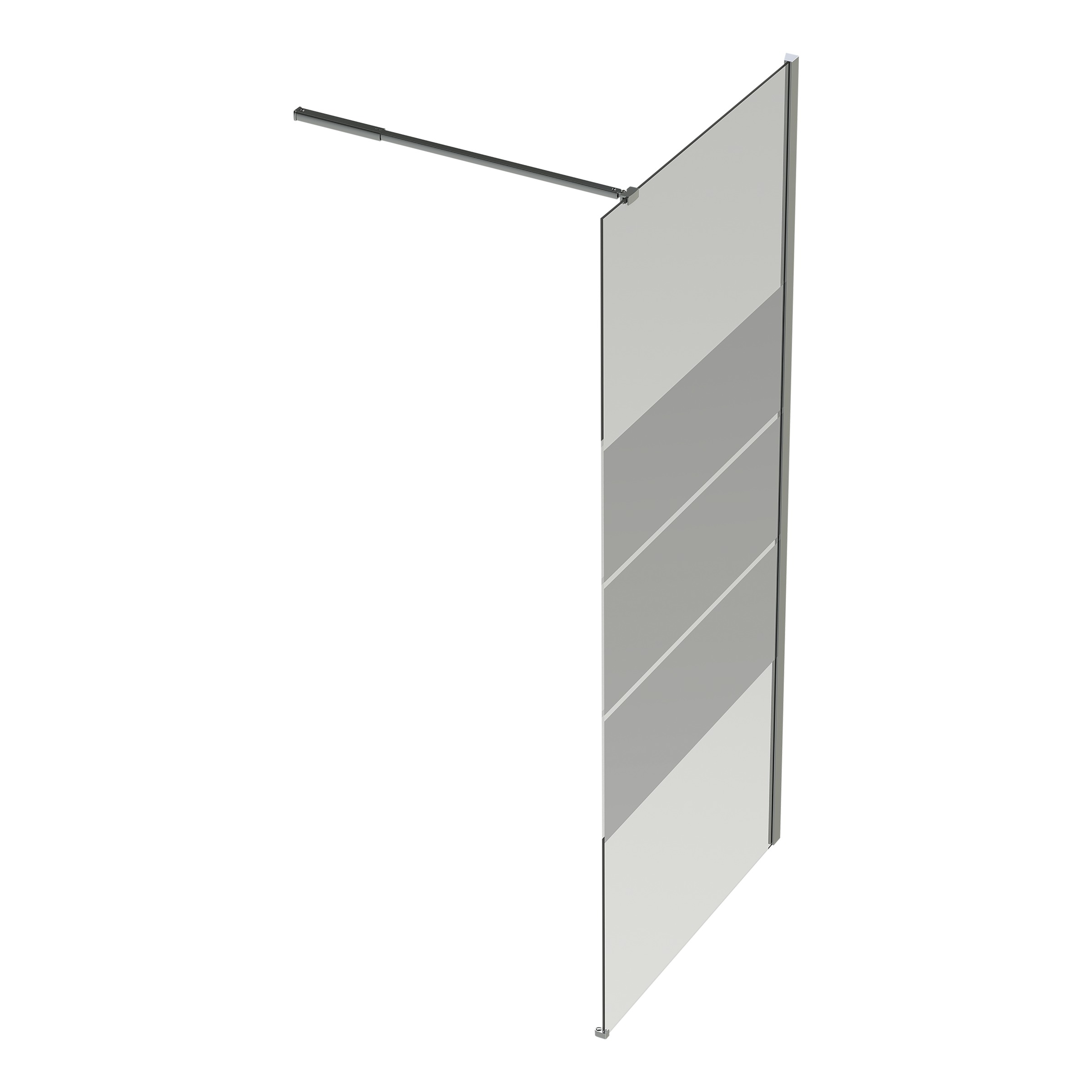 Van Marcke Go Micha Vaste Douchewand Met Muurprofiel 8Mm Easy Clean 140X200 van marcke go kopen in de aanbieding