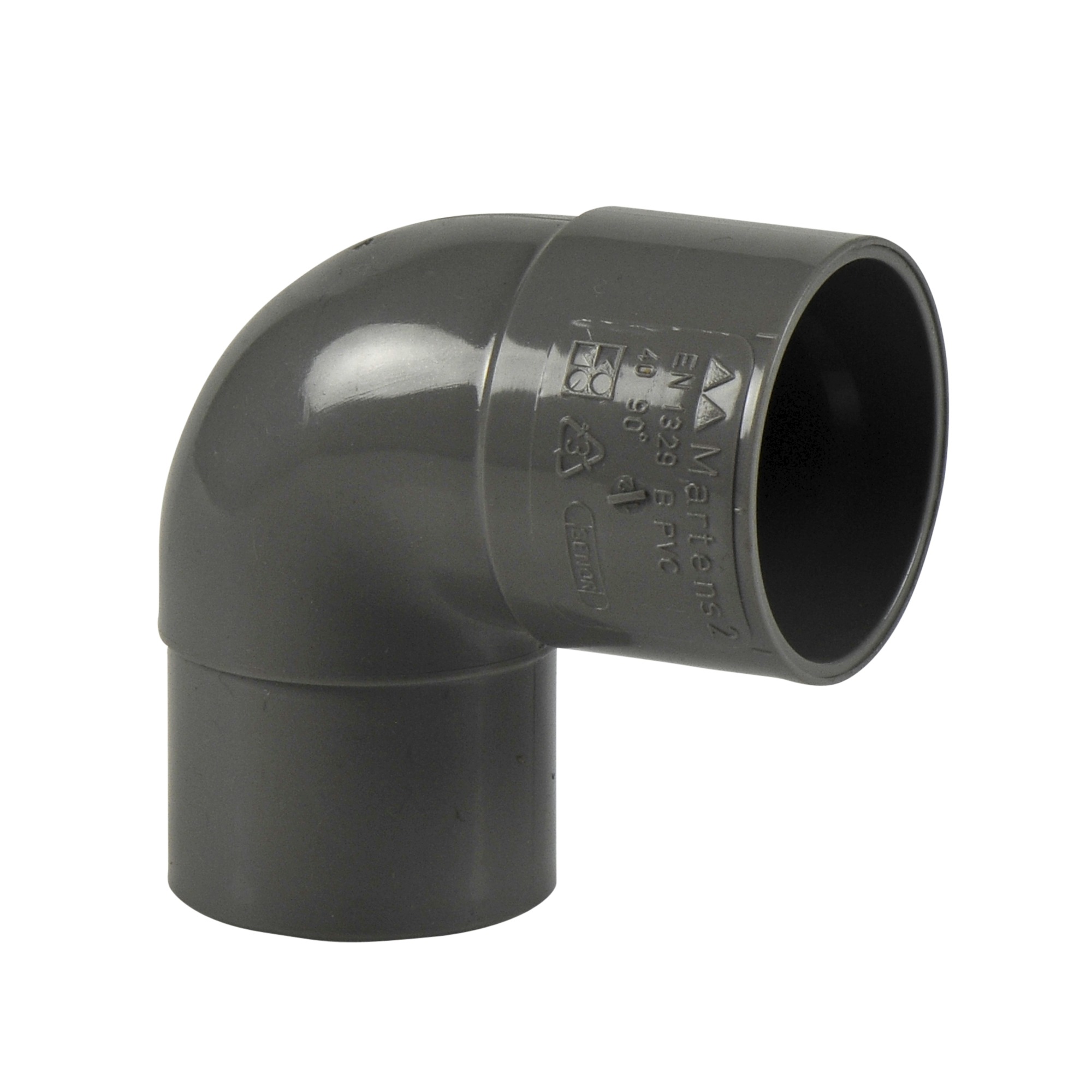 Martens Bocht 90 Graden Pvc Grijs 1X Lijmverbinding 40X40 Mm martens kopen in de aanbieding