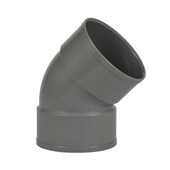 Martens bocht 45° PVC grijs 2x lijmverbinding 110x110 mm